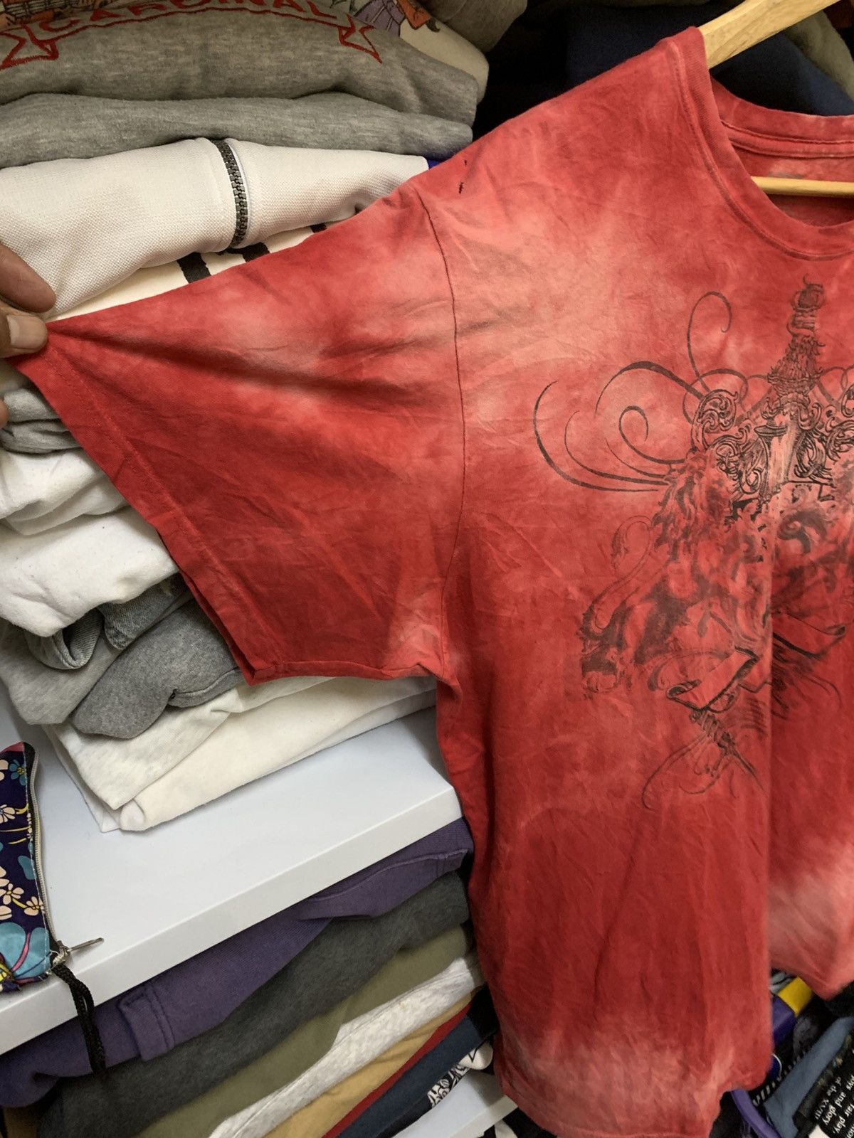Affliction Distress Vintage Y2K Apt 9 Cross Affliction T Shirt Size US XL / EU 56 / 4 - 4 Thumbnail