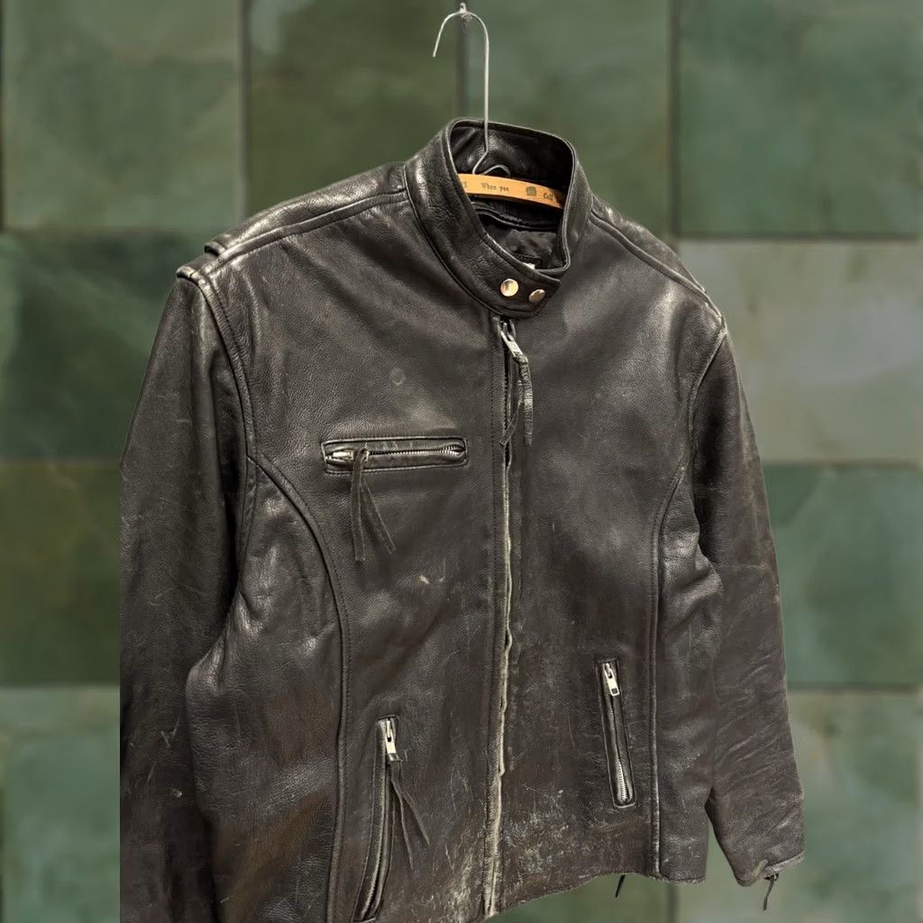 Wilson VINTAGE Wilson Jacket Biker Leather Black 90s XL Men Motorcycle Size US XL / EU 56 / 4 - 1 Thumbnail