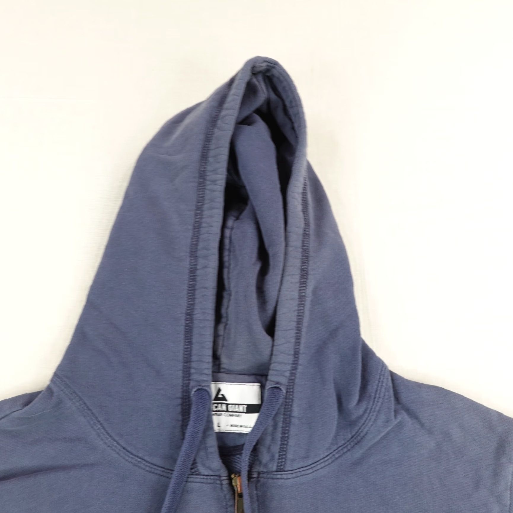Vintage VINTAGE American Giant Hoodie Womens Large Blue Full Zip Up Sweatshirt Jacket Regular Fit Pockets Logo 90s USA Theme Mens Womens? Size L / US 10 / IT 46 - 2 Thumbnail