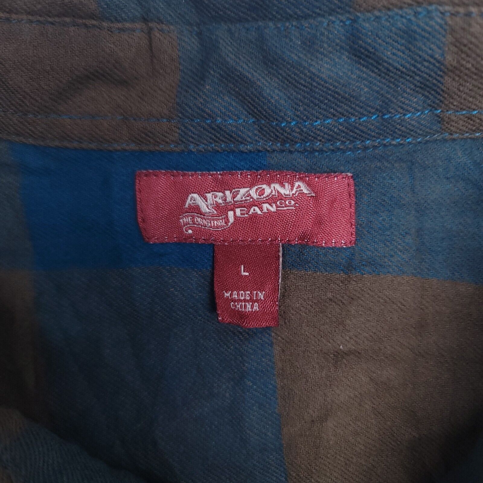 Arizona Jean Co. Arizona Jean Co Buffalo Check Flannel Shirt Mens Size L Blue Size US L / EU 52-54 / 3 - 3 Thumbnail