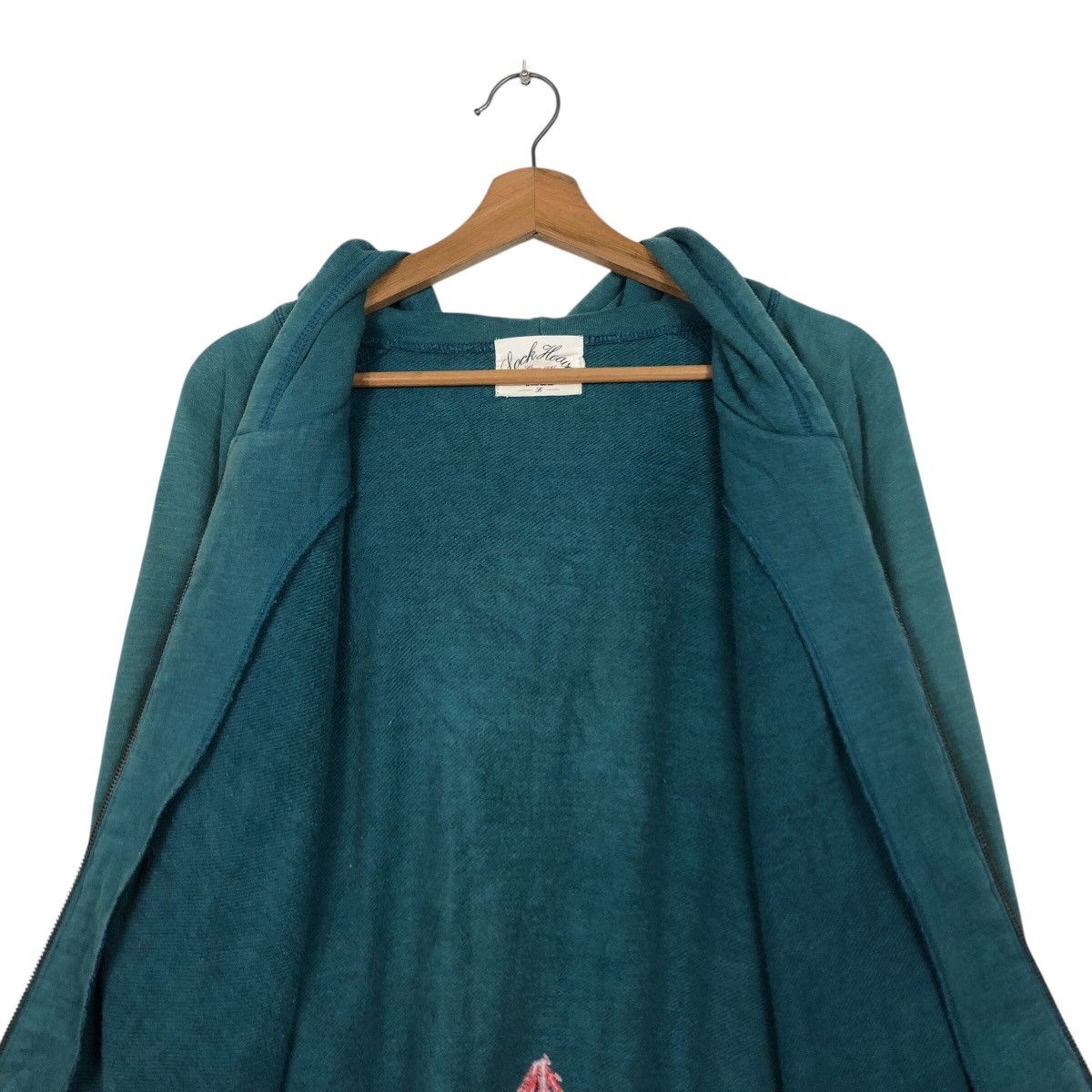 Japanese Brand Vintage LockHeaven Teal Zip Hoodie Embroidered Dreamcatcher Size US L / EU 52-54 / 3 - 16 Thumbnail