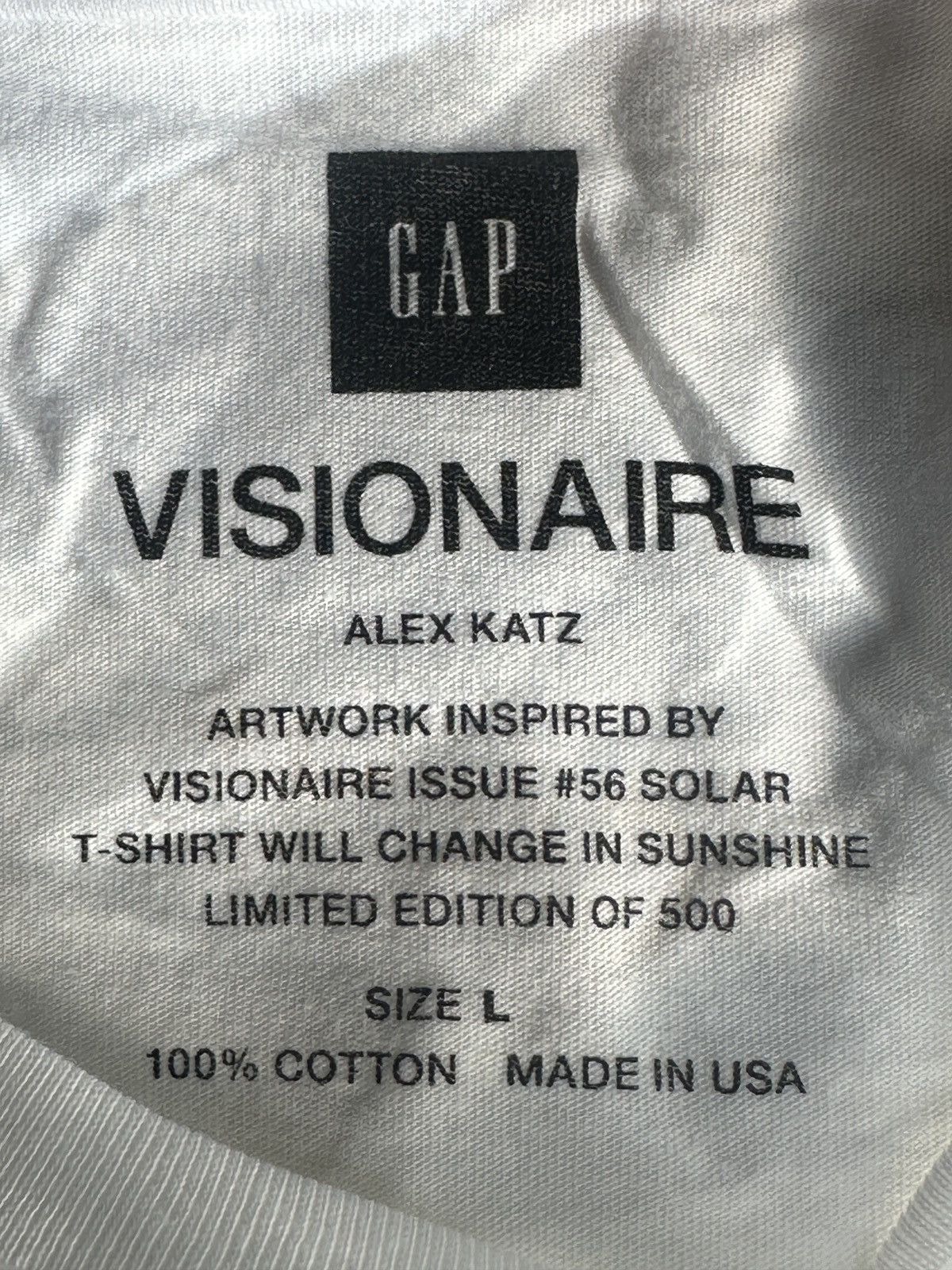 Gap VISIONAIRE x GAP ALEX KATZ T Shirt NEW! Size US L / EU 52-54 / 3 - 10 Thumbnail