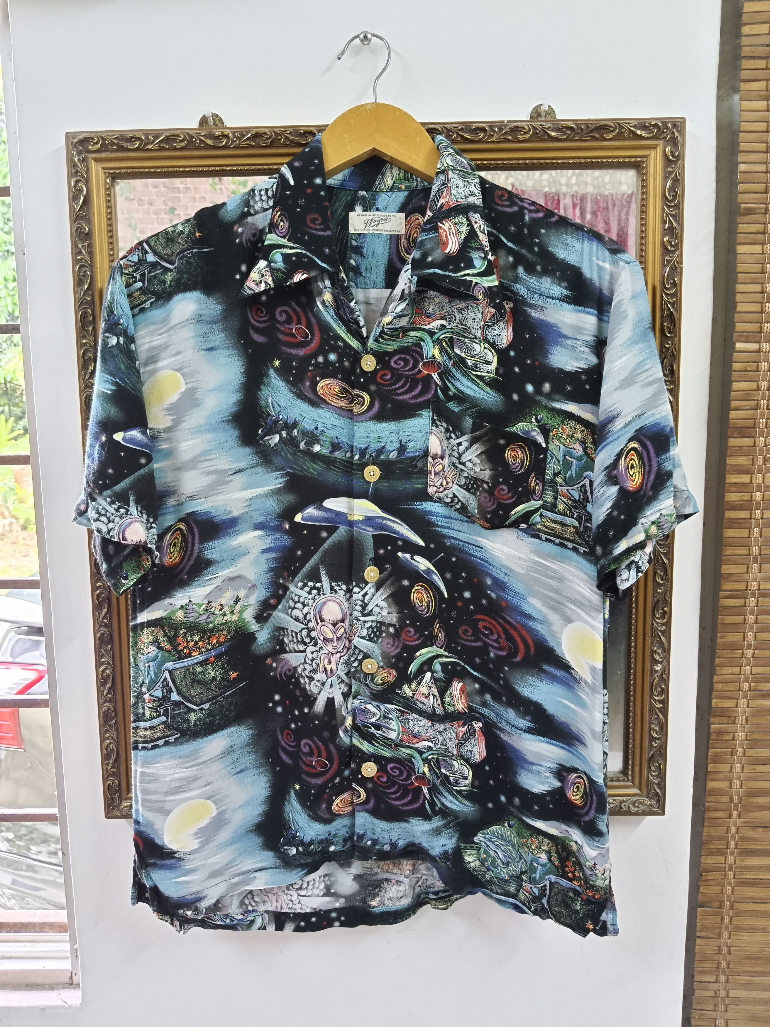 Japanese Brand RAYON WAYNE ALLIEN MOTIF Size US M / EU 48-50 / 2 - 2 Thumbnail