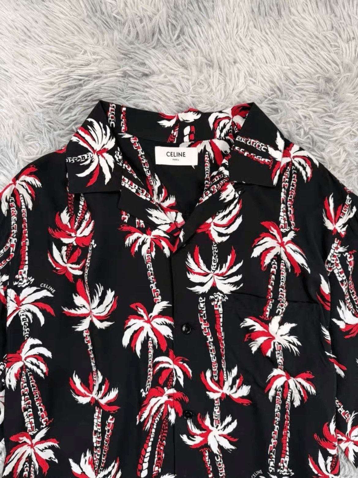 Celine Celine Sz 38 Celine 23SS Palm Tree Hawaii Shirt-2506 Size US M / EU 48-50 / 2 - 3 Thumbnail