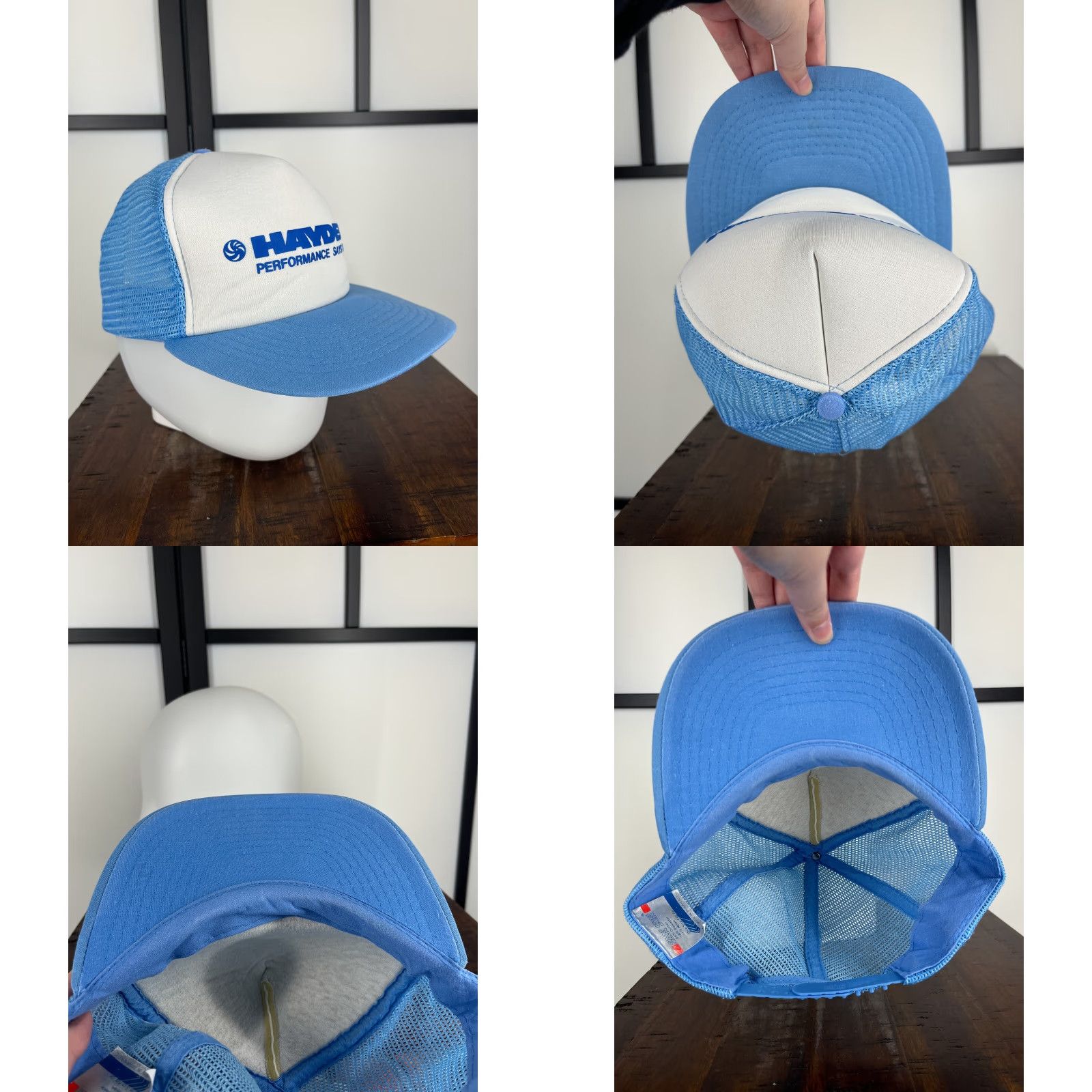 Vintage San Sun Hayden Performance Hat Cap Snap Back Adult One Size Blue Trucker Cotton Blend Car Tune Up Size ONE SIZE - 8 Thumbnail
