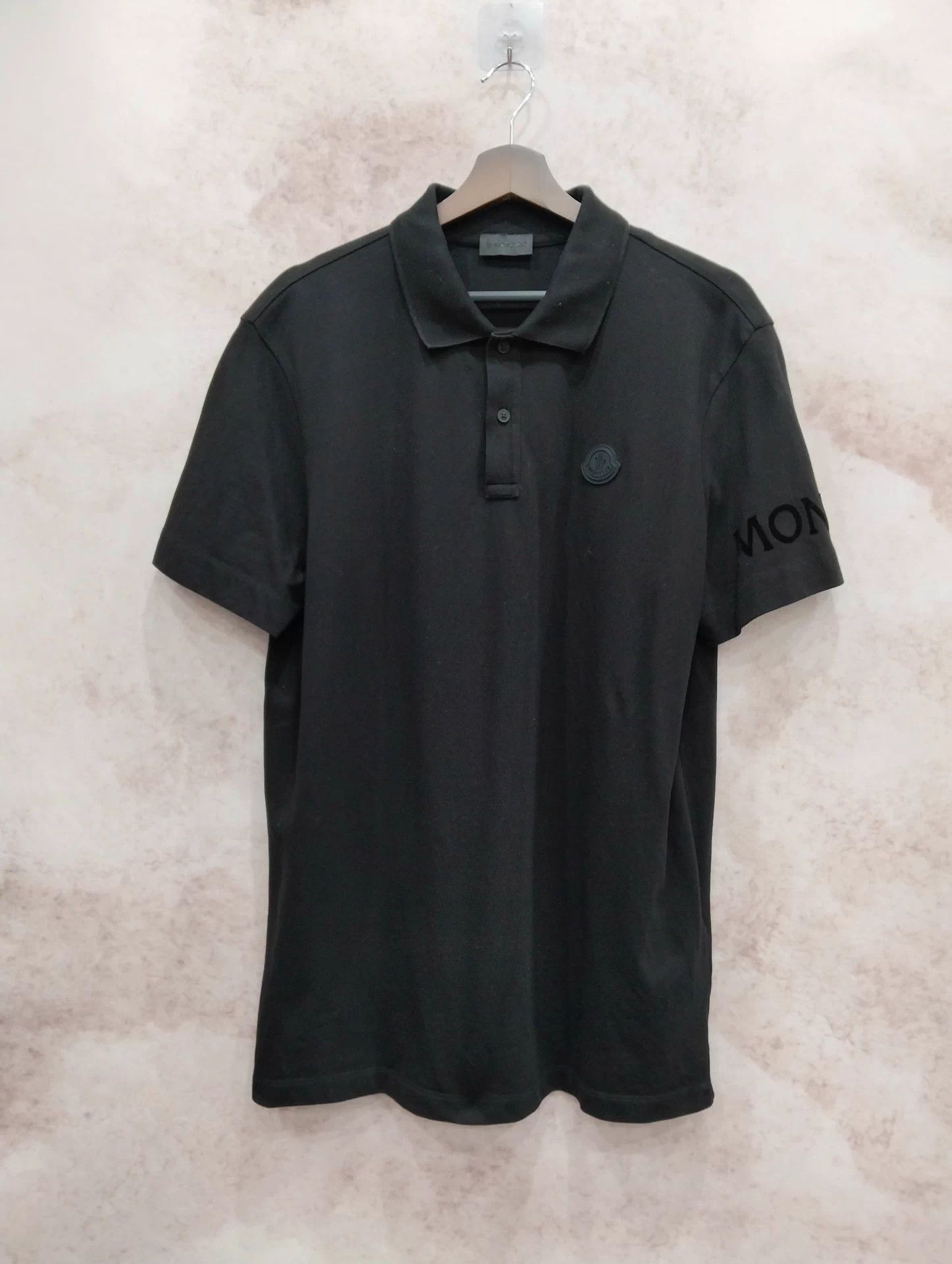 Moncler Moncler Men's Black Short Sleeve Polo Shirt XL Size US XL / EU 56 / 4 - 1 Thumbnail