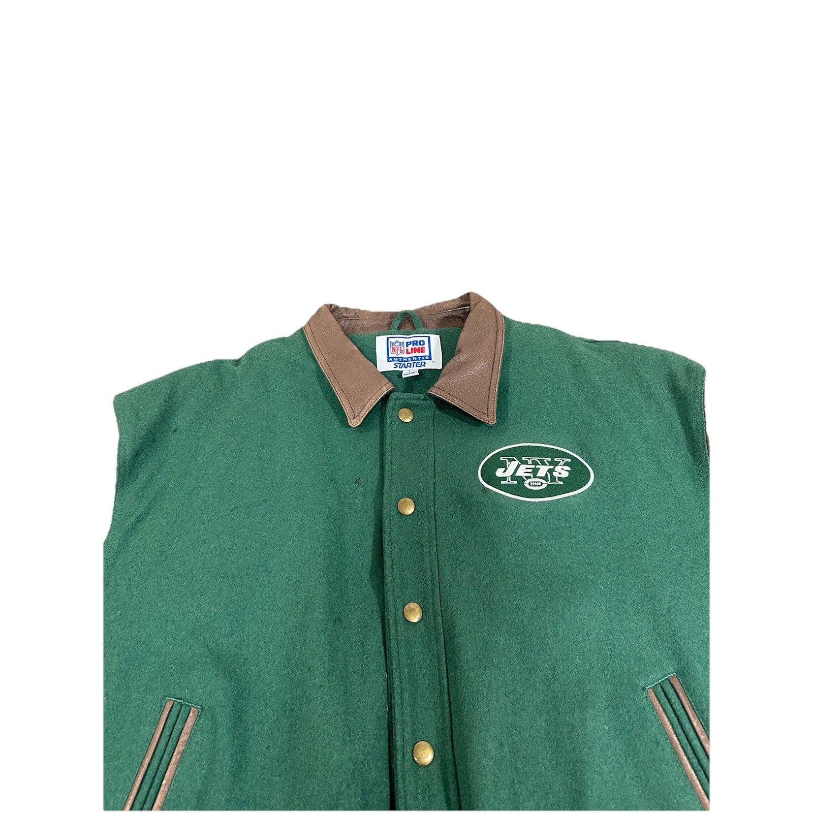 Starter Vintage New York Jets NY Starter Retro Nfl Rare Jacket Beef Size US L / EU 52-54 / 3 - 3 Thumbnail