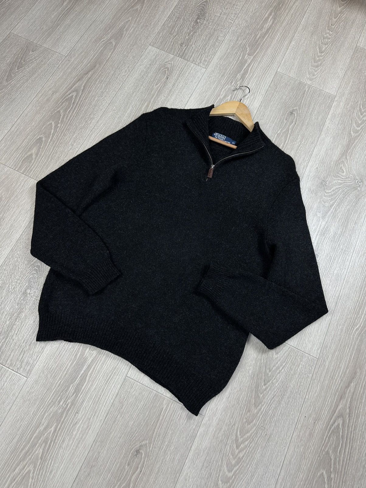 Polo Ralph Lauren × Ralph Lauren × Vintage Vintage Polo Ralph Lauren 1/4 Zip Wool Sweater 90s Size US XL / EU 56 / 4 - 3 Thumbnail