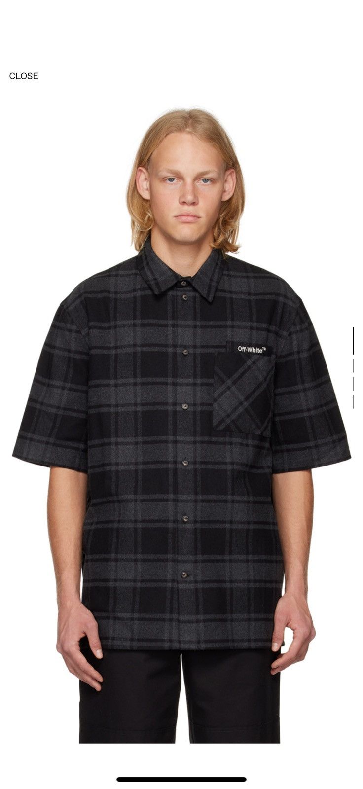 Off-White Off-White Gray Check Shirt Size US XXS / EU 40 - 5 Thumbnail
