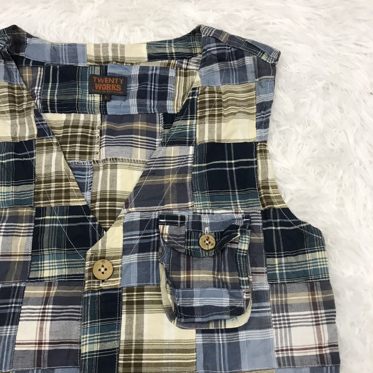 Japanese Brand Twenty works patchwork vest Size US M / EU 48-50 / 2 - 4 Thumbnail