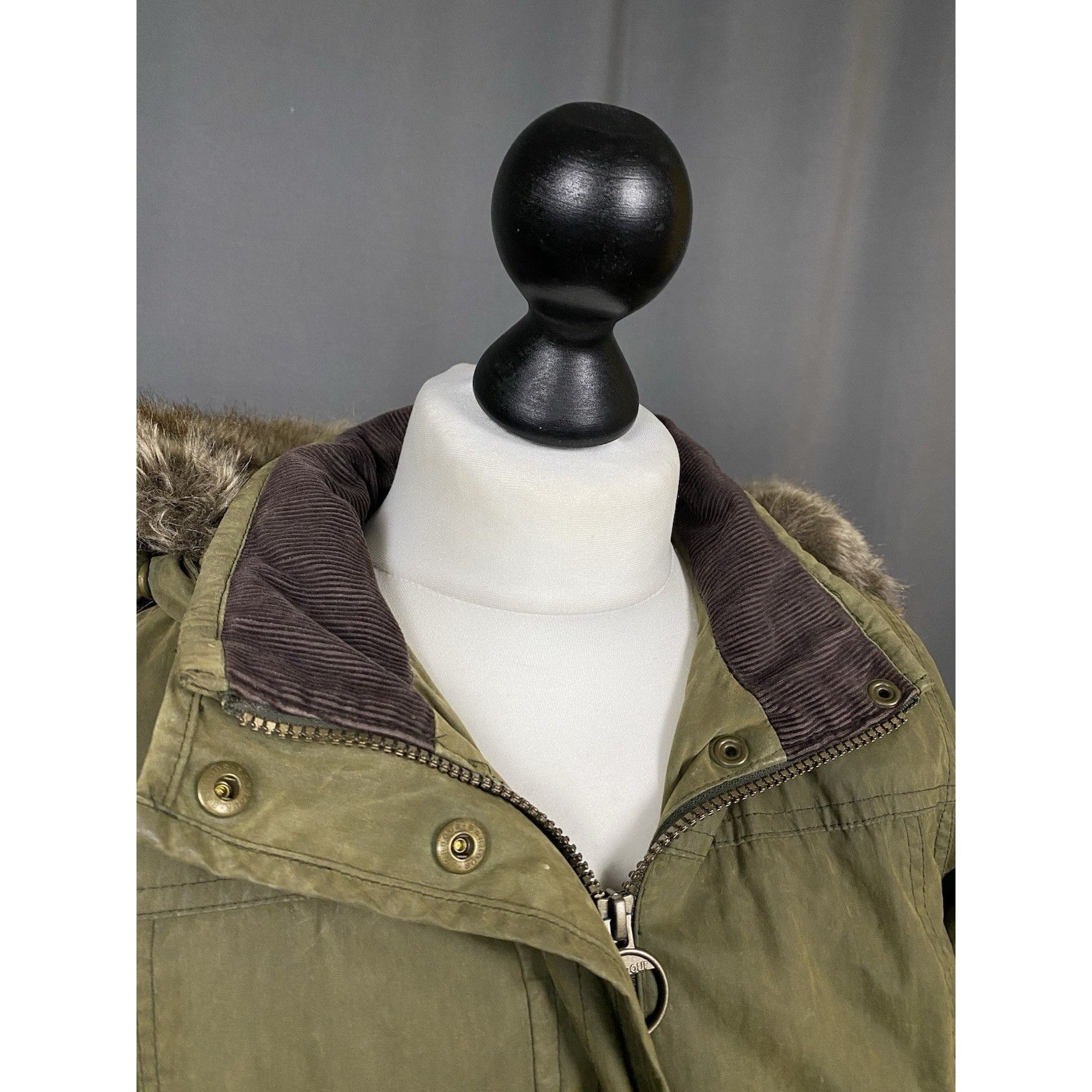 Barbour Barbour Brittania Green Waxed Winter Insulated Parka Jacket Size M / US 6-8 / IT 42-44 - 7 Thumbnail