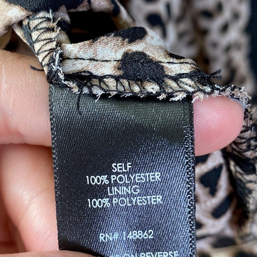 Torrid Torrid Blouse Black Animal Print Tank V-Neck Flowy 00 Womens Sleeveless Jersey Polyester Shirt Pattern Casual Women's Clothing Size XXS / US 00 / IT 34 - 5 Thumbnail