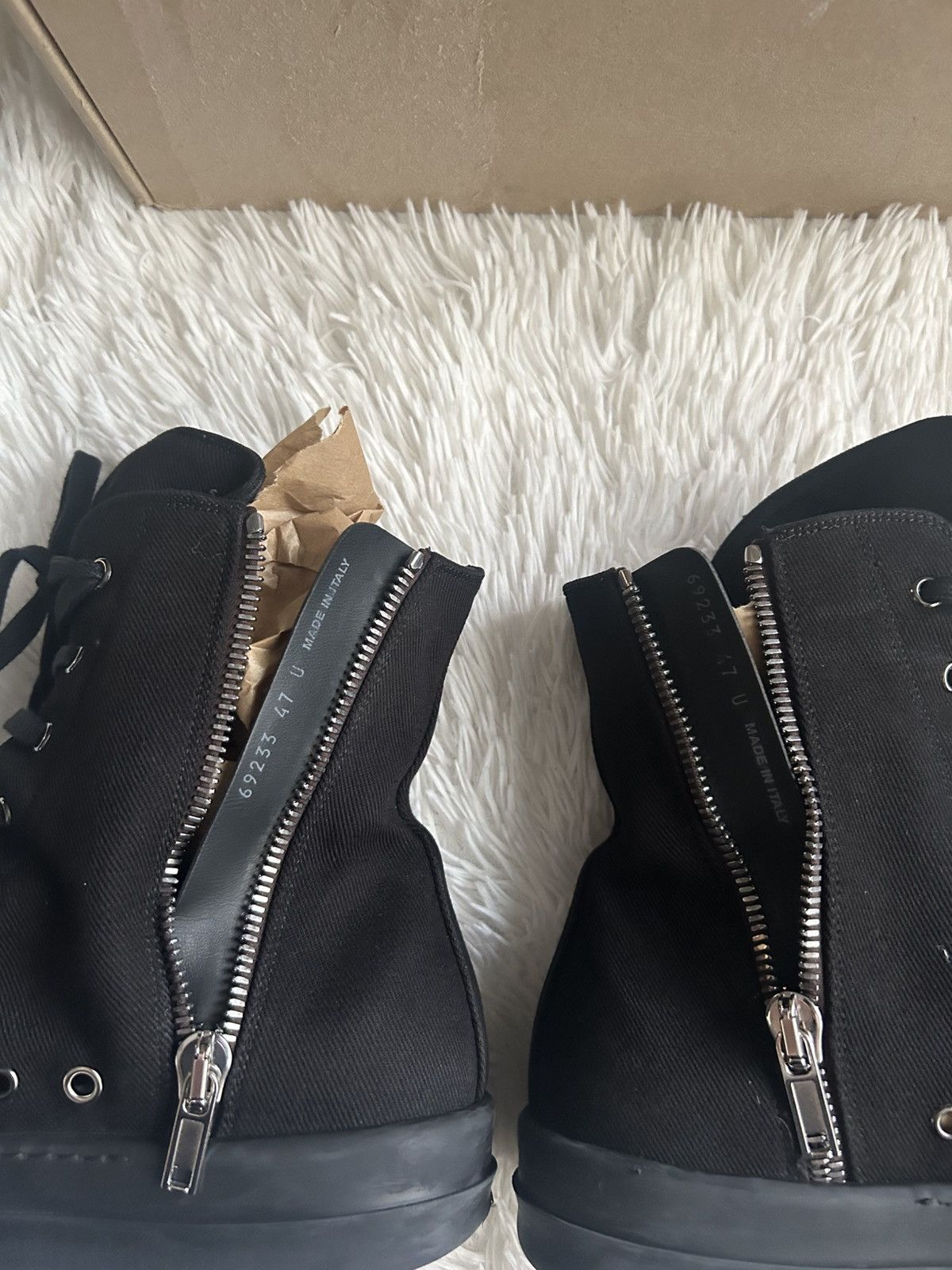 Rick Owens Drkshdw Rick Owens Drkshdw Hustler Ramones Black Size 47 Size US 14 / EU 47 - 6 Thumbnail