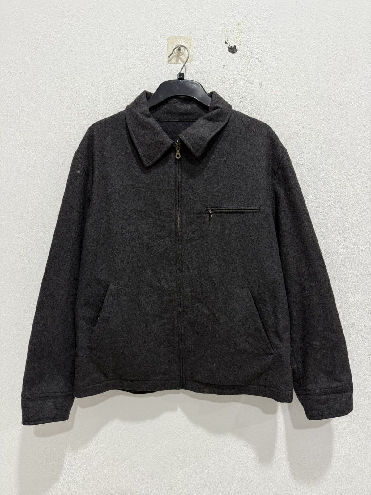 Sisley Italian Brand Sisley Casual Jacket Wool Zipper Up Size US L / EU 52-54 / 3 - 1 Thumbnail