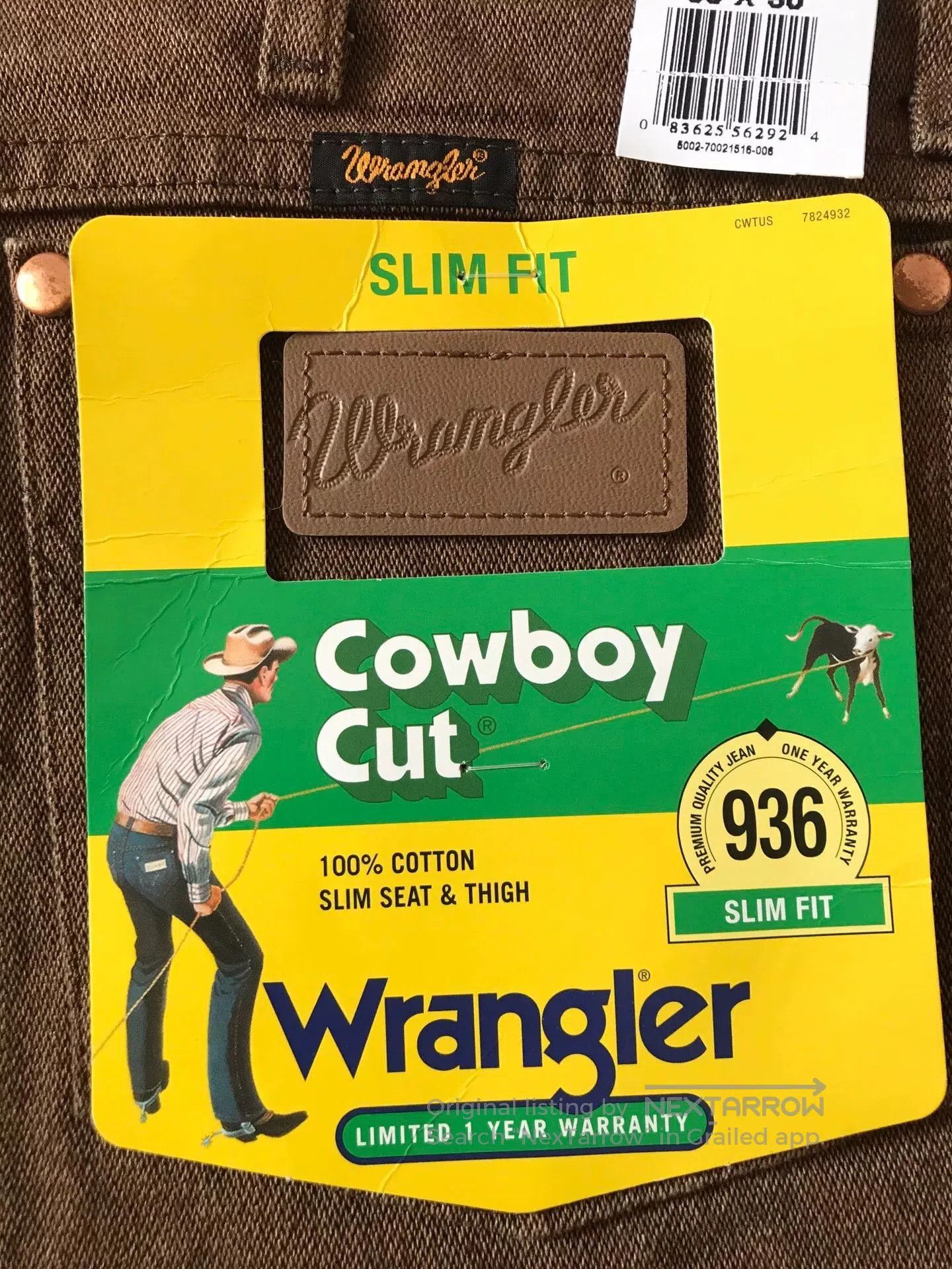 Wrangler Wrangler 936BKW Brown Jeans W36L30. Size US 36 / EU 52 - 7 Thumbnail