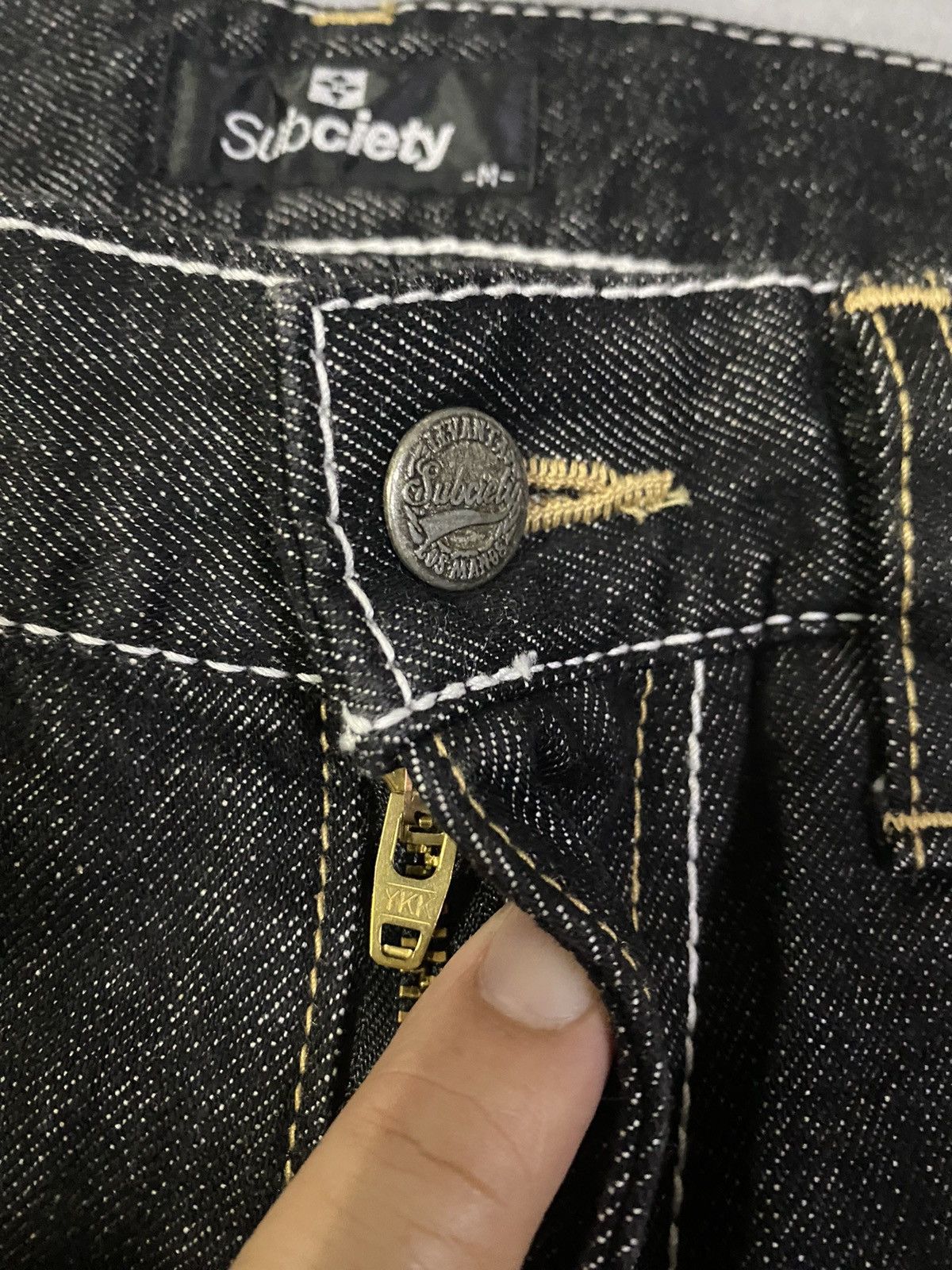 Japanese Brand Black Subciety Straight Denim Jeans Size US 32 / EU 48 - 17 Thumbnail