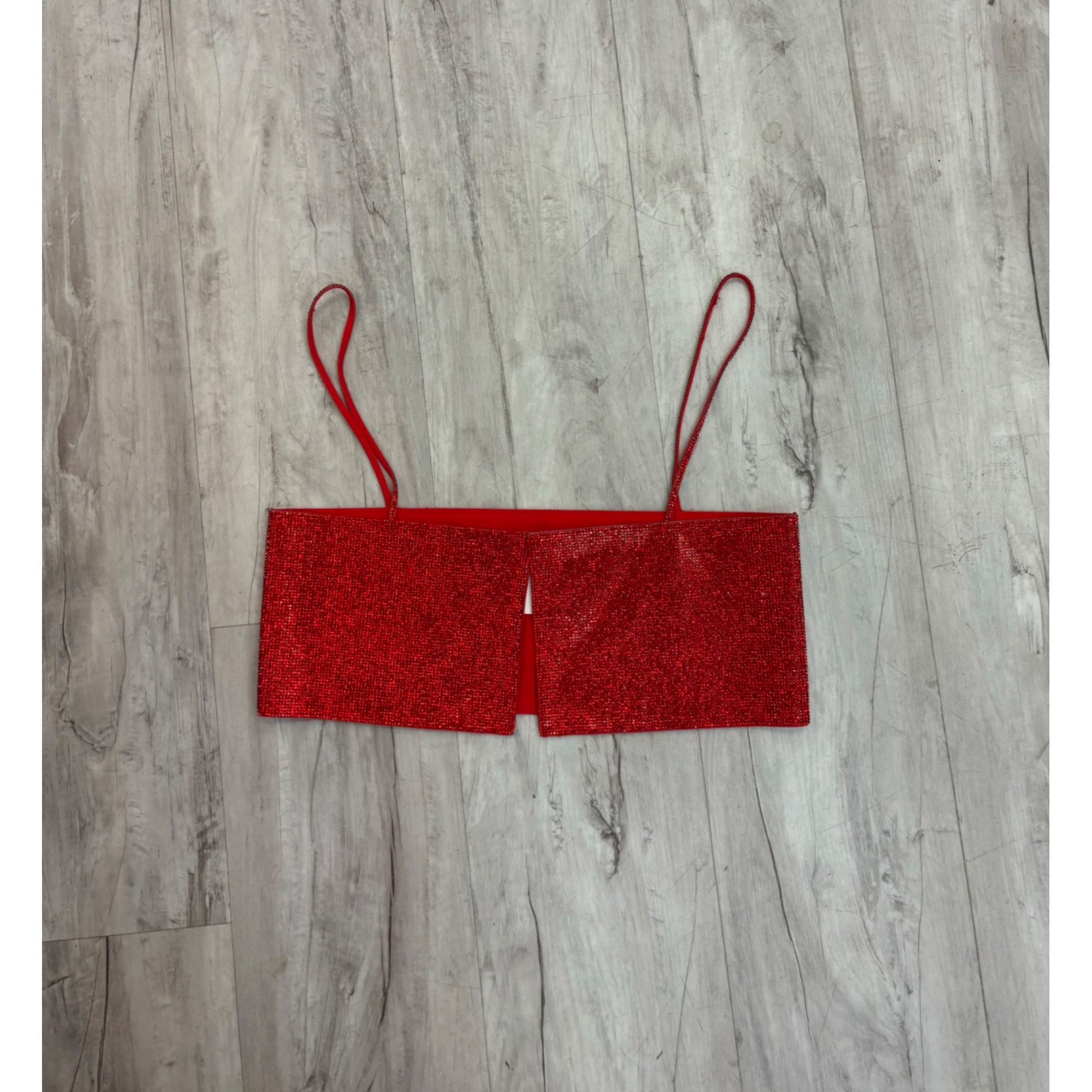 Zara S Zara Shiny Red Top Size S / US 4 / IT 40 - 2 Thumbnail