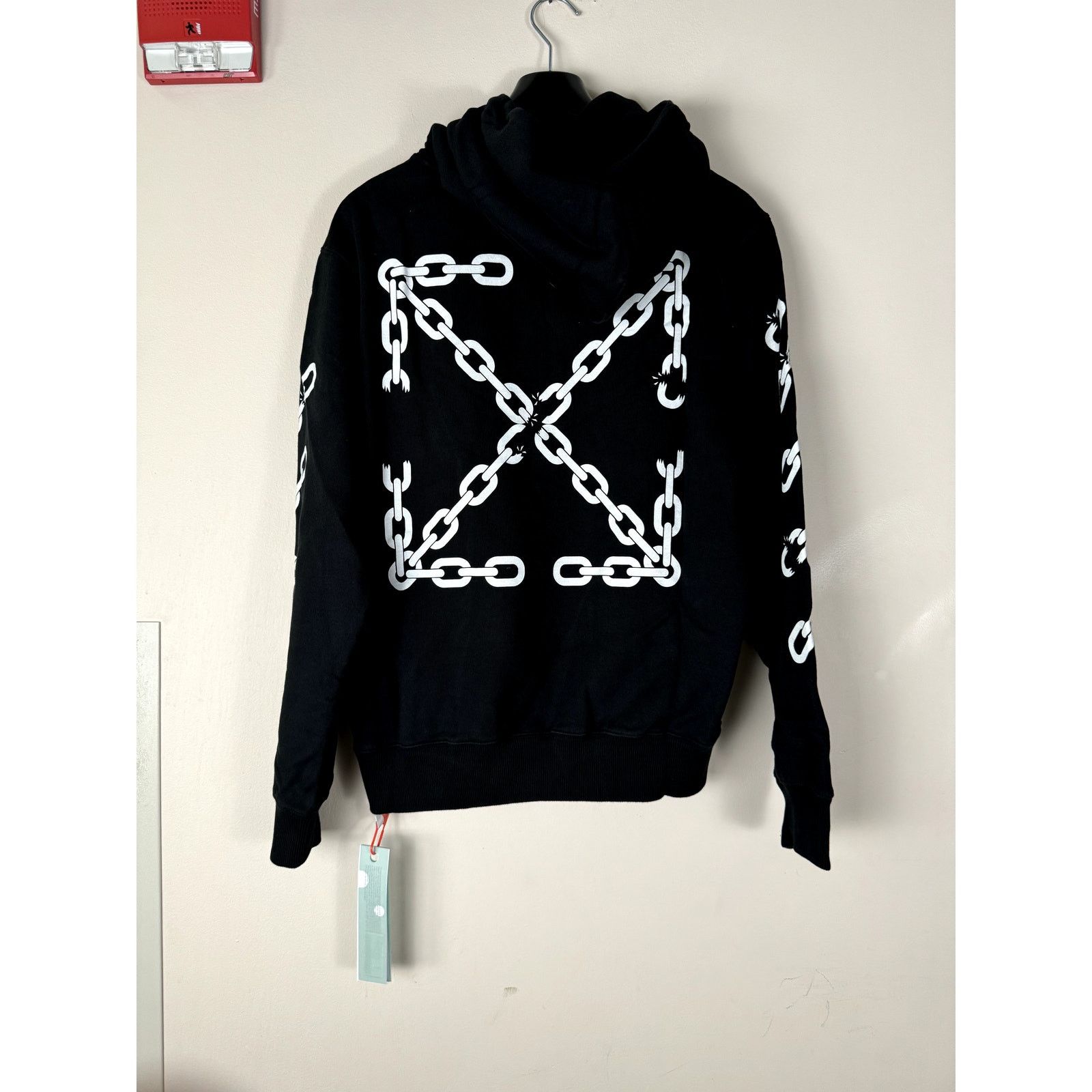 Off-White o1rshd1 Chain Arrow Slim Hoodie in Black White Size US XL / EU 56 / 4 - 15 Thumbnail