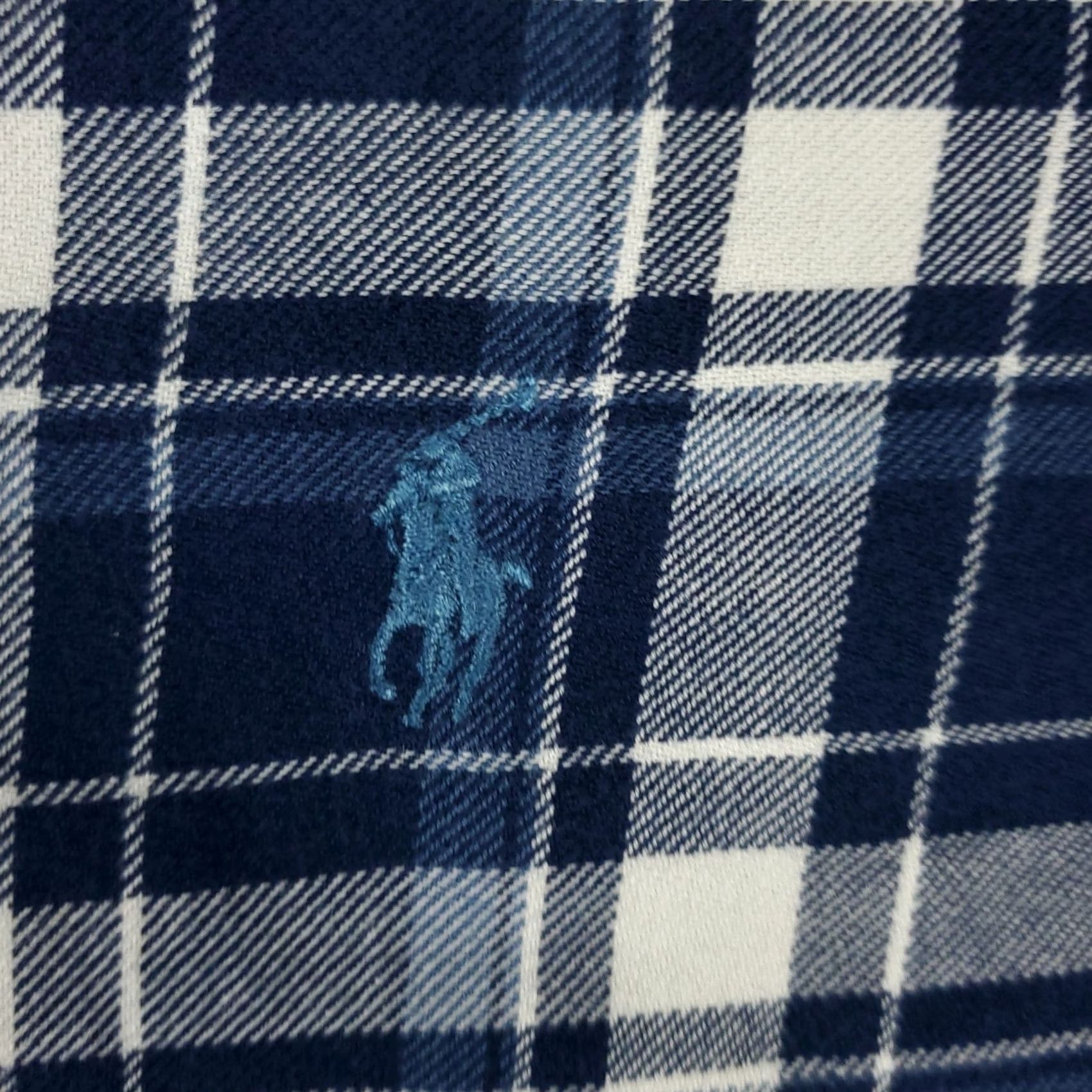 Ralph Lauren Ralph Lauren Shirt Mens Small Blue Knit Plaid Pony Casual Button Up Long Sleeve Size US S / EU 44-46 / 1 - 2 Thumbnail
