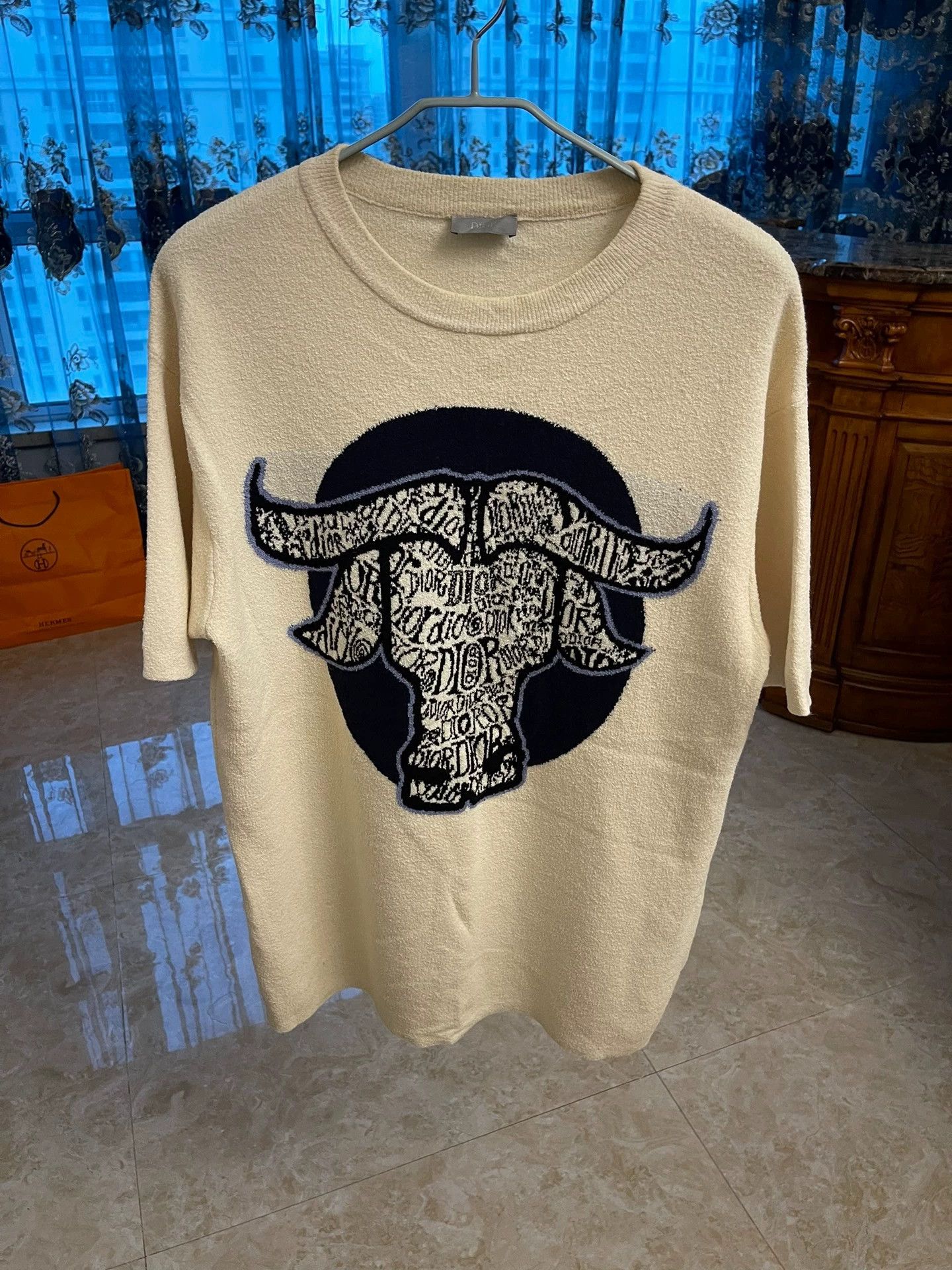 Dior DIOR Towel All-Over Dior Logo M Tee (Worn, Unwashed) Size US M / EU 48-50 / 2 - 1 Thumbnail