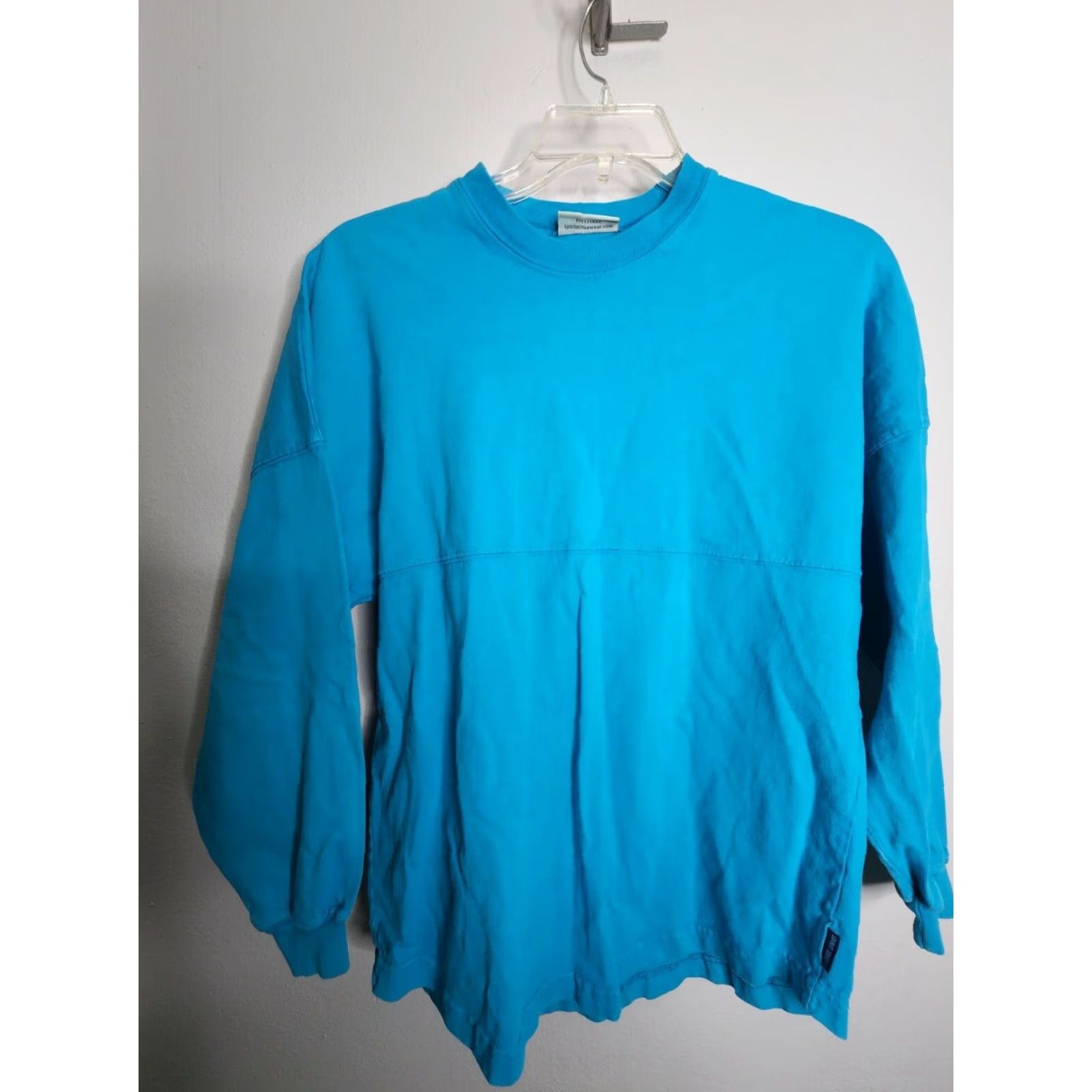 ESPIRIT Spirit Jersey Shirt Womens XS Boca Grande Florida FL Distressed Blue Logo Crew Neck Long Sleeve T-Shirt Relaxed Casual 100% Cotton USA Sports Retro Size XS / US 0-2 / IT 36-38 - 2 Thumbnail