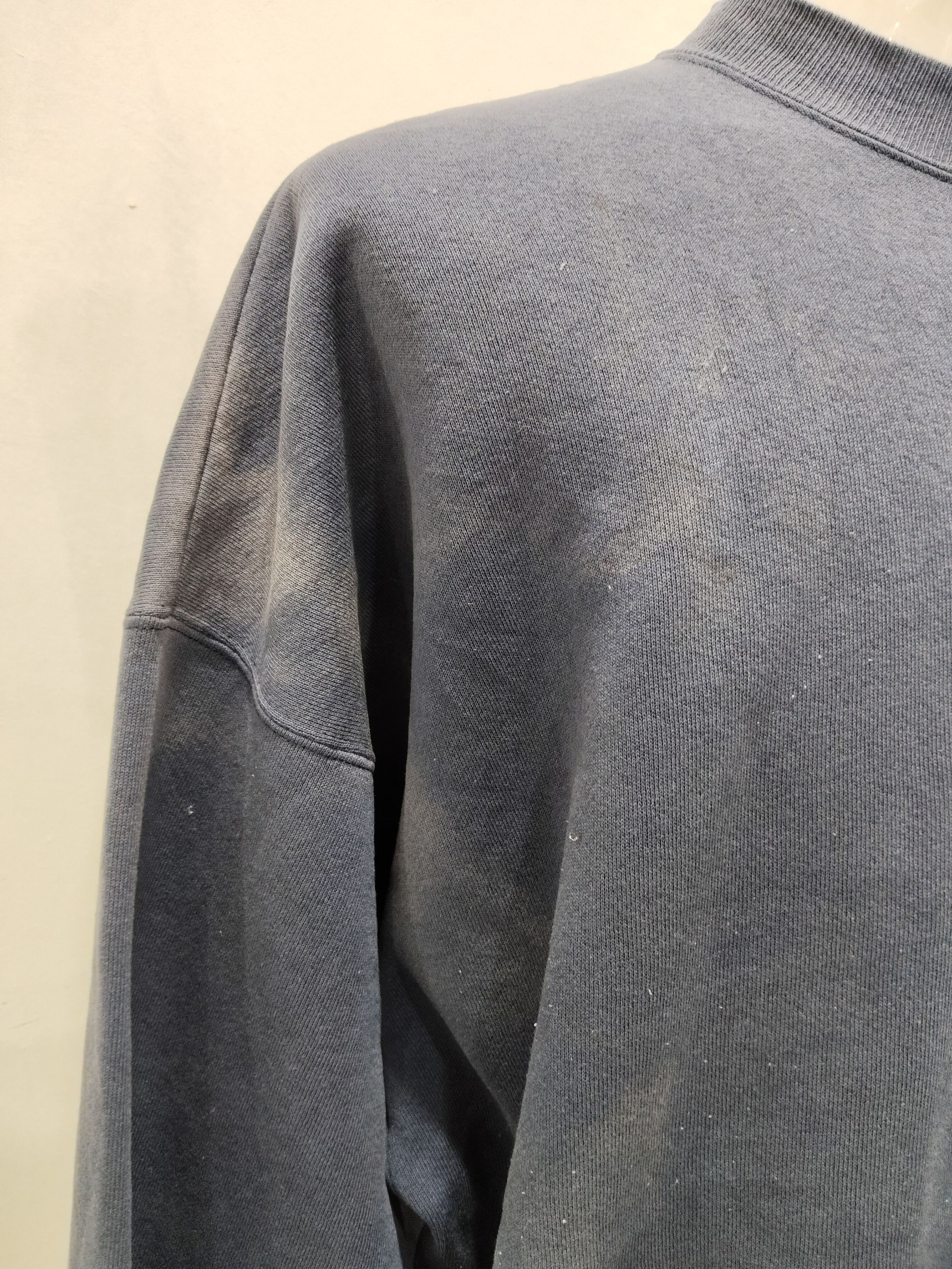 Hanes × Vintage Vintage 80s Hanes Faded Plain Sweatshirt Size US XL / EU 56 / 4 - 2 Thumbnail