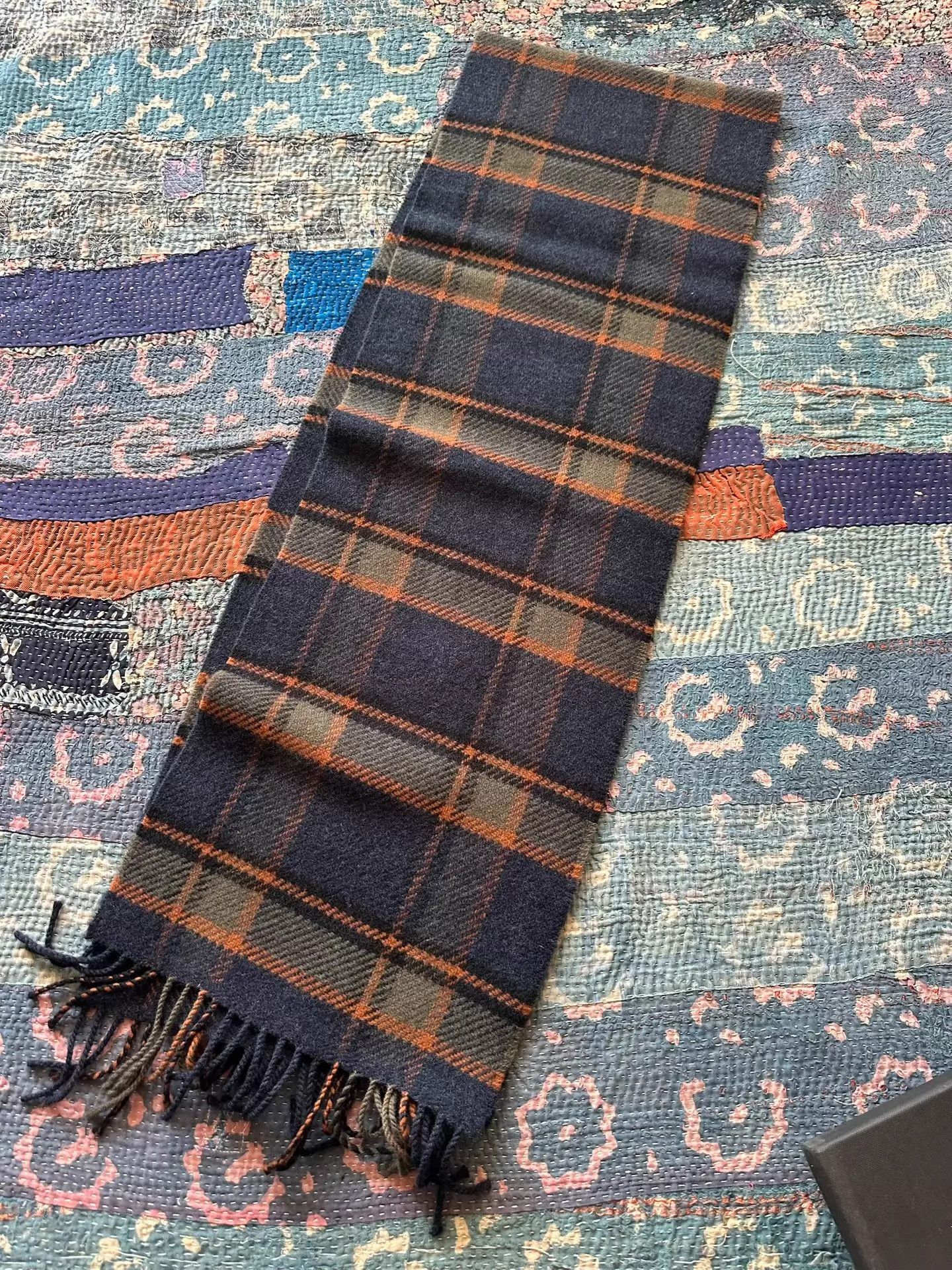 RRL Ralph Lauren RRL Wool Blend Striped & Plaid Scarf Size ONE SIZE - 1 Thumbnail