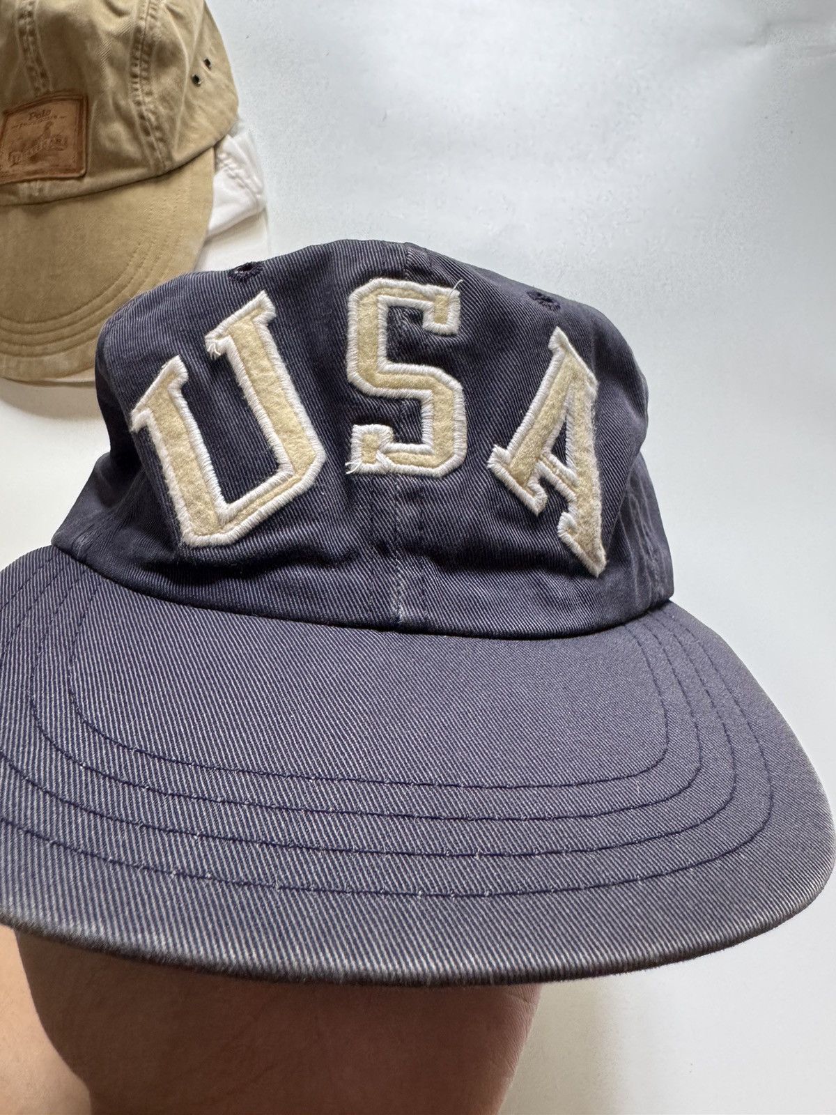 Polo Ralph Lauren × RRL Ralph Lauren Vintage Polo Sport USA Hat Size ONE SIZE - 2 Thumbnail