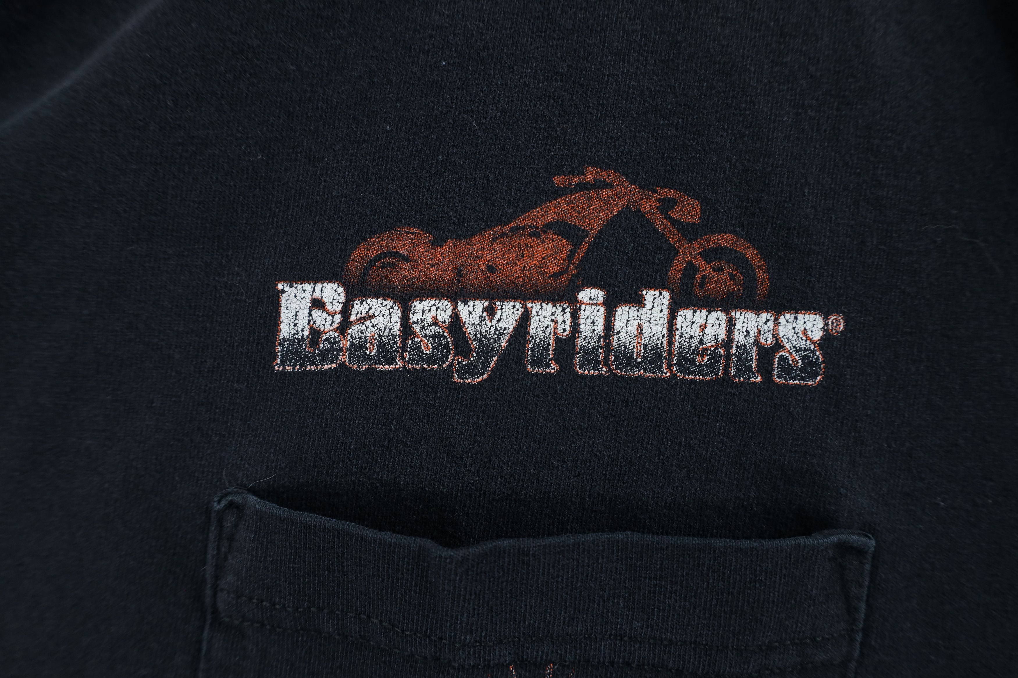 Vintage Vintage 90s Easyriders Motorcycles Fire Flames Skull T-Shirt Size US XXL / EU 58 / 5 - 5 Thumbnail