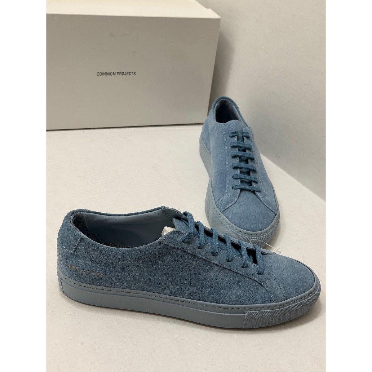Common Projects COMMON PROJECTS ORIGINAL ACHILLES IN SUEDE BABY BLUE Size US 9 / EU 42 - 4 Thumbnail