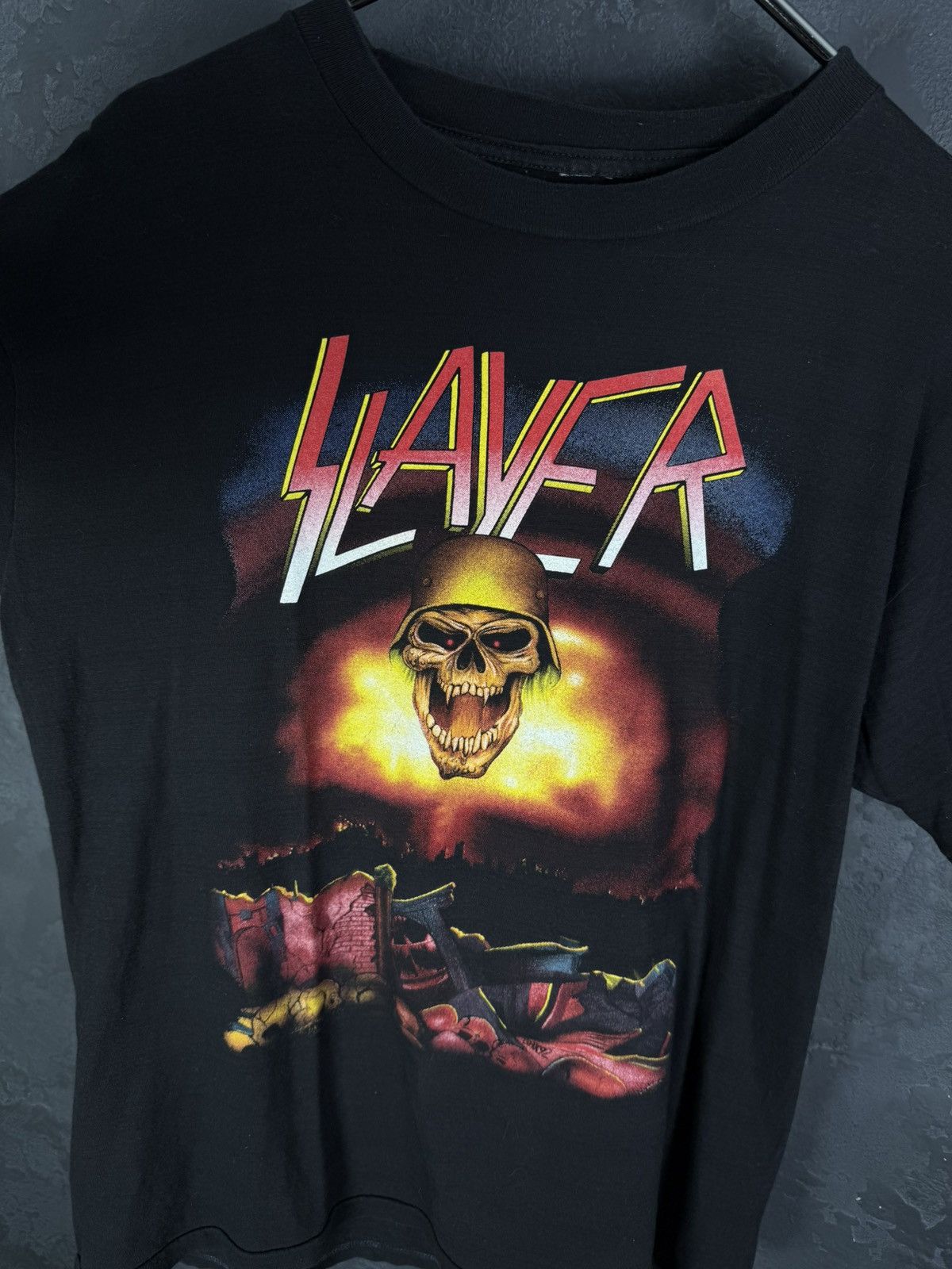 Vintage Vintage 90s Slayer Brockum Tour T-shirt 1992 Concert Rare Size US XL / EU 56 / 4 - 7 Thumbnail