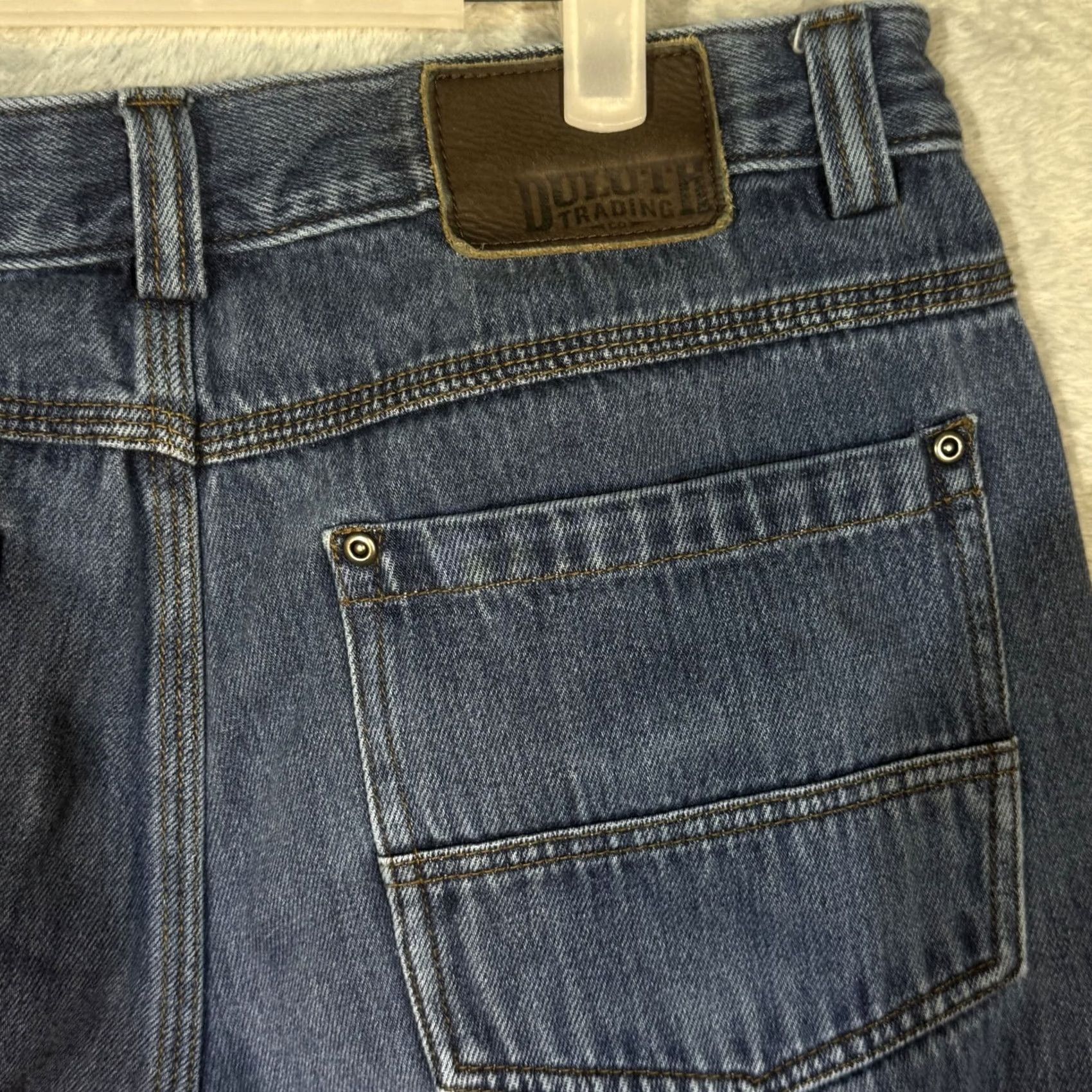 Duluth Trading Company Duluth Trading Company Carpenter Jeans Mens 34 x 32 Blue Mid-Rise Straight Size US 34 / EU 50 - 7 Thumbnail