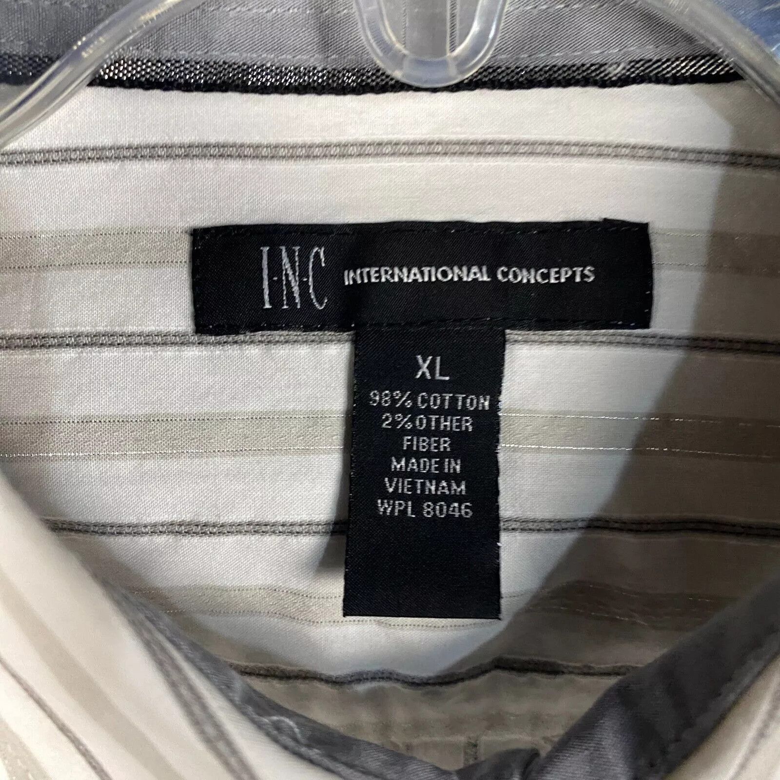 I.N.C INC International Concepts Button Up Shirt Men's XL Striped Size US XL / EU 56 / 4 - 3 Thumbnail
