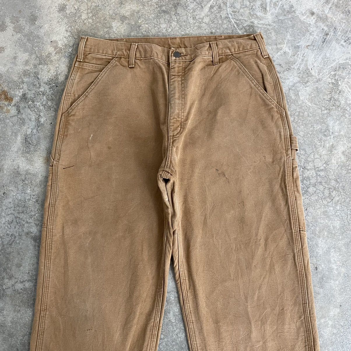 Carhartt Vintage Carhartt Blanket Lined Tan Carpenter Work Pants Size US 35 - 6 Thumbnail