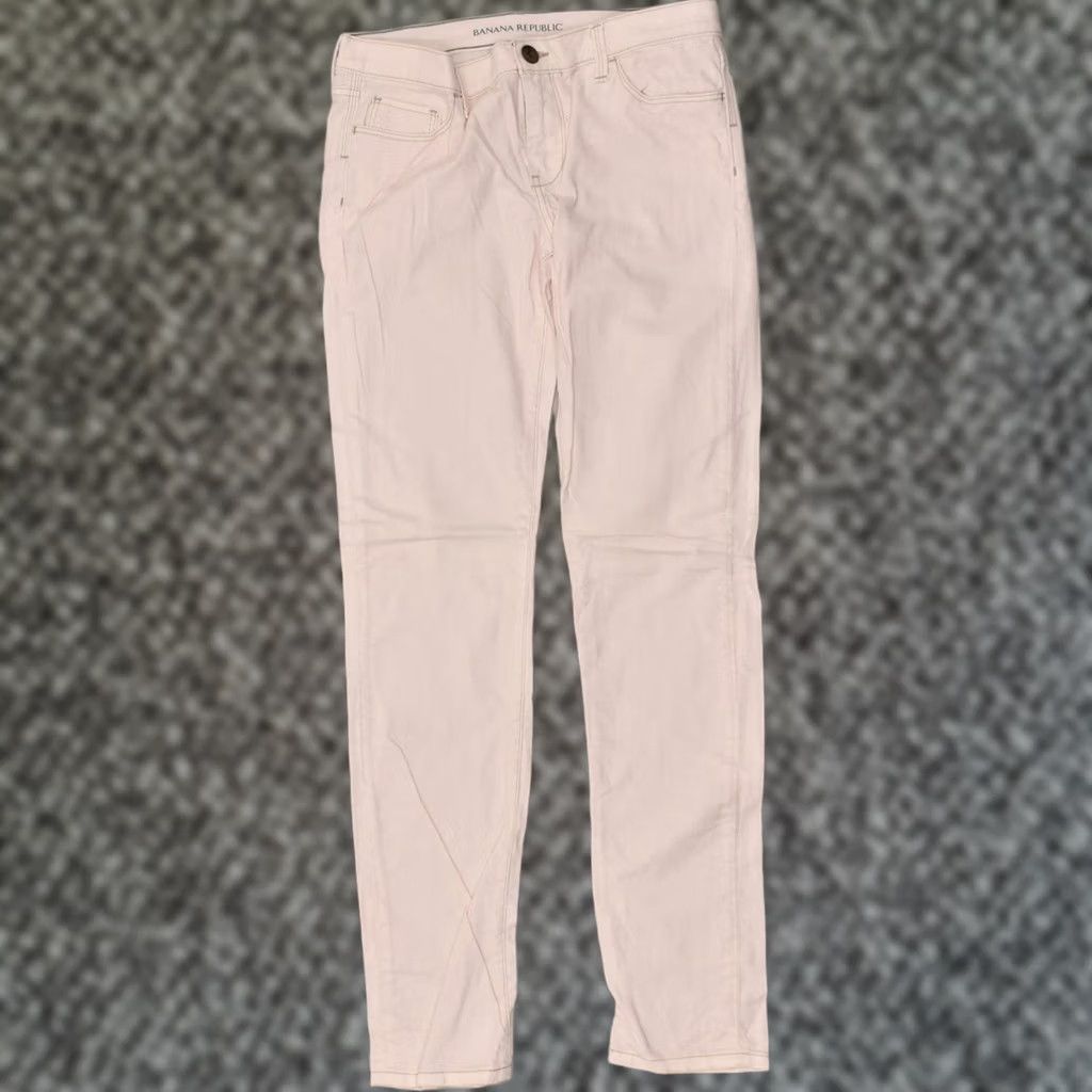 Banana Republic BANANA REPUBLIC Womens Slim Jeans Pink Cotton W32 L33 AT64 Size 24" / US 00 / IT 34 - 1 Thumbnail
