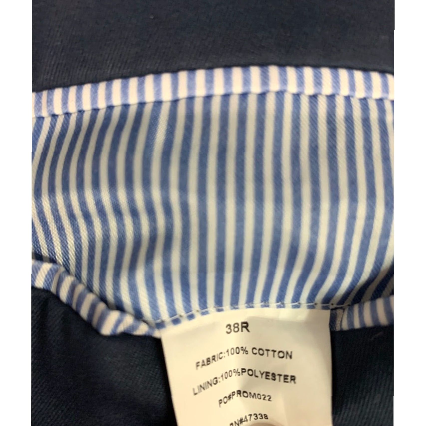 Tommy Hilfiger VINTAGE Tommy Hilfiger Mens Navy Blue Cotton Sport Coat Jacket 38R Blazer Shirt? Size 38R - 8 Thumbnail