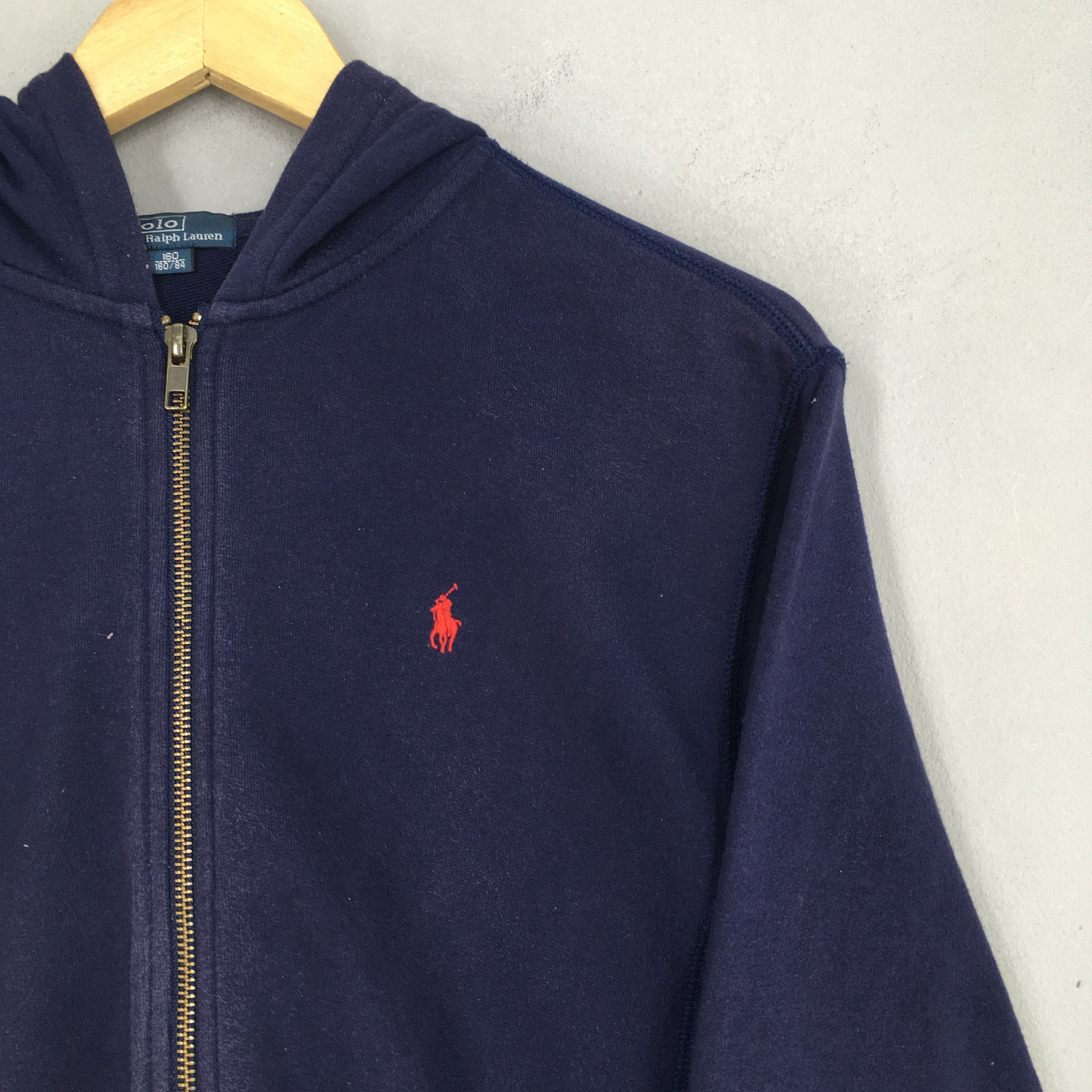 Polo Ralph Lauren × RRL Ralph Lauren × Ralph Lauren Sport Vintage Polo Ralph Lauren Blue Zipper Sweater Hoodies Small Size US S / EU 44-46 / 1 - 2 Thumbnail