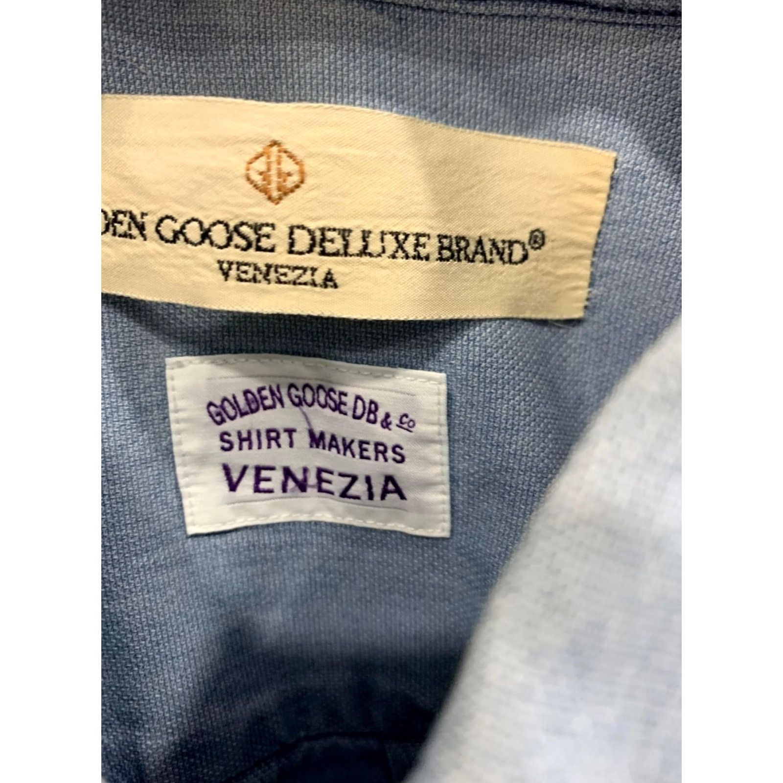 Golden Goose Golden Goose Deluxe Brand Denim Shirt Womens M L Light Wash Button Up Italy #C18 Size M / US 6-8 / IT 42-44 - 3 Thumbnail