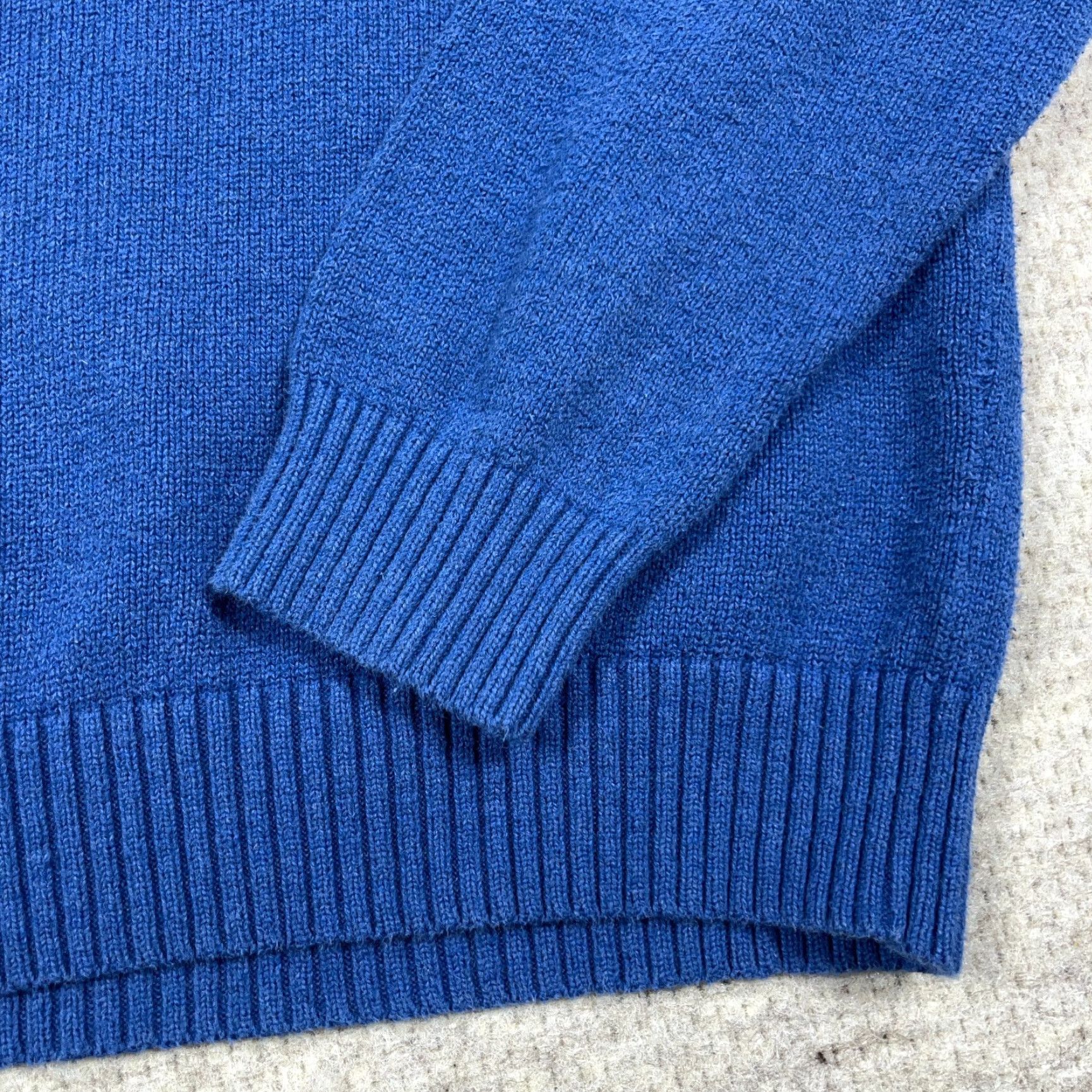 Polo Ralph Lauren Polo Ralph Lauren Sweater Men XXL Blue Pullover Heavy Knit Quarter Zip Ribbed Size US XXL / EU 58 / 5 - 4 Thumbnail