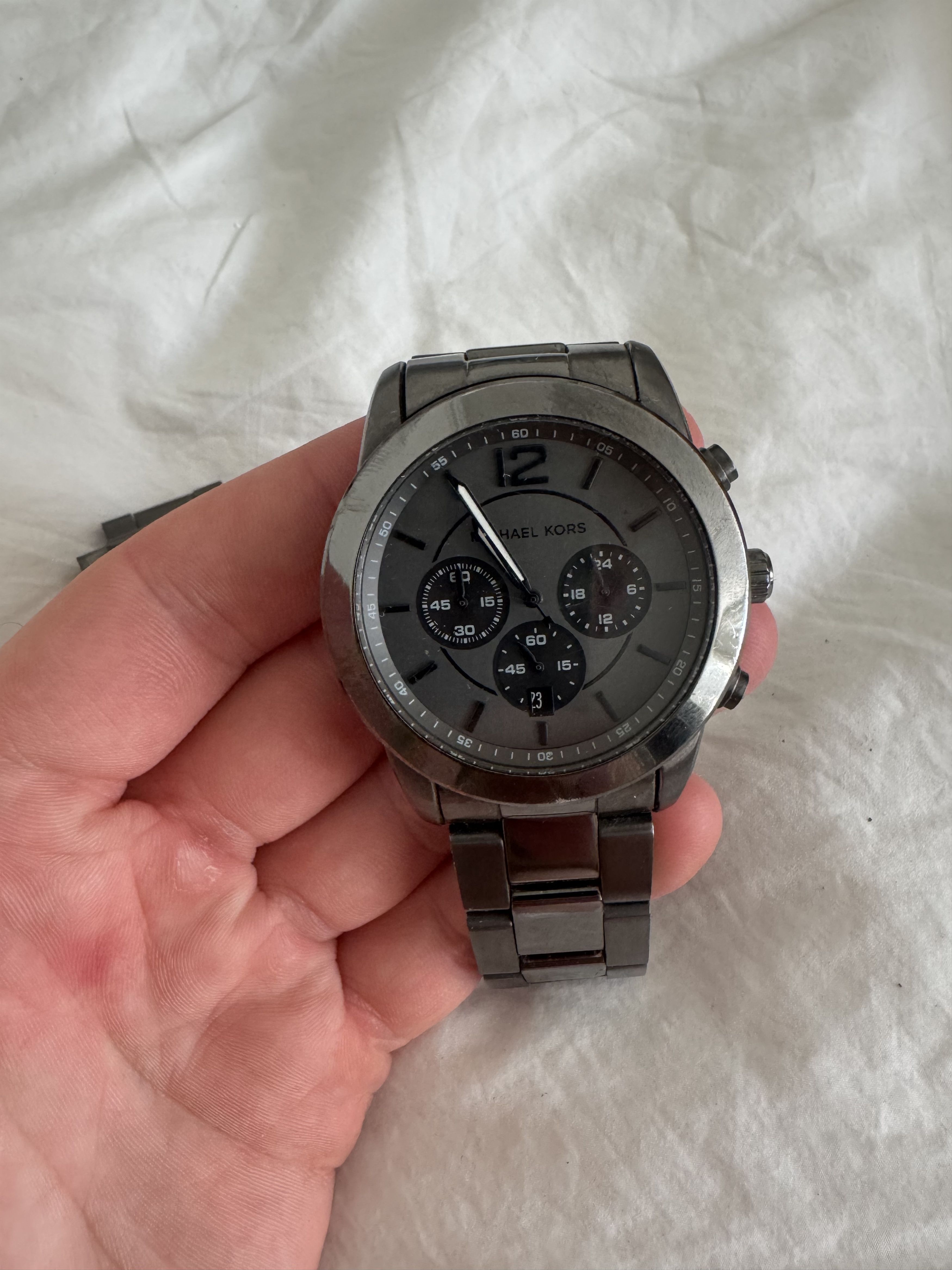 Michael Kors Michael Kors Wristwatch Gun Metal Size ONE SIZE - 1 Thumbnail