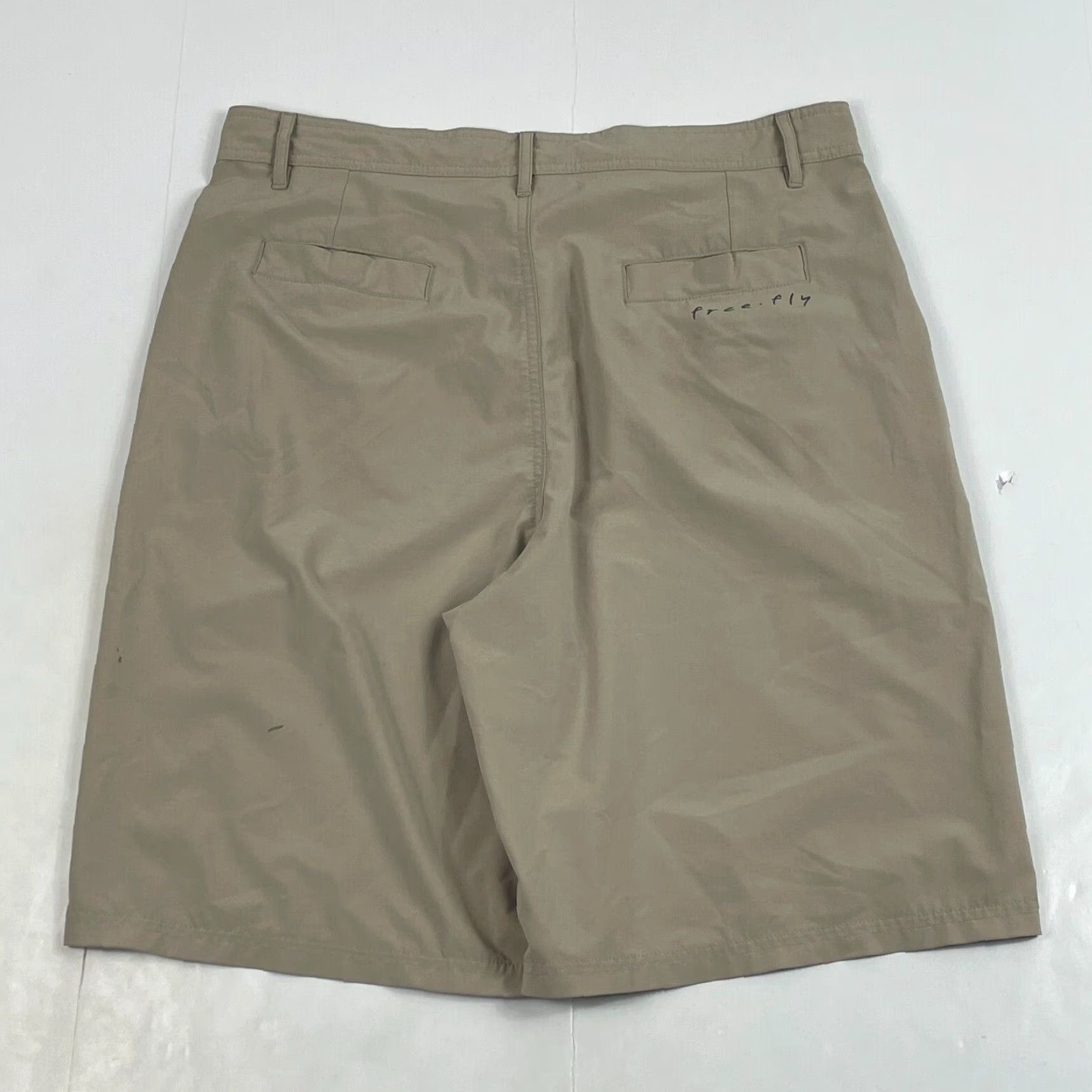 Vintage Free Fly Shorts Men 32 x 10 Beige Athletic Pockets Moisture Wicking Stretch Athletic Activewear Beach Hiking Gym Spring Summer Wear Mens Size US 32 / EU 48 - 7 Thumbnail