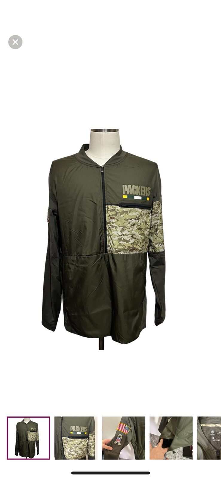 Nike Nike Green Bay packers large salute to service windbreaker Size US L / EU 52-54 / 3 - 1 Thumbnail