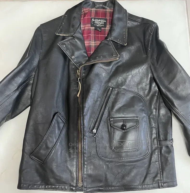 Schott Schott Heavy old leather clothes Size US L / EU 52-54 / 3 - 2 Thumbnail