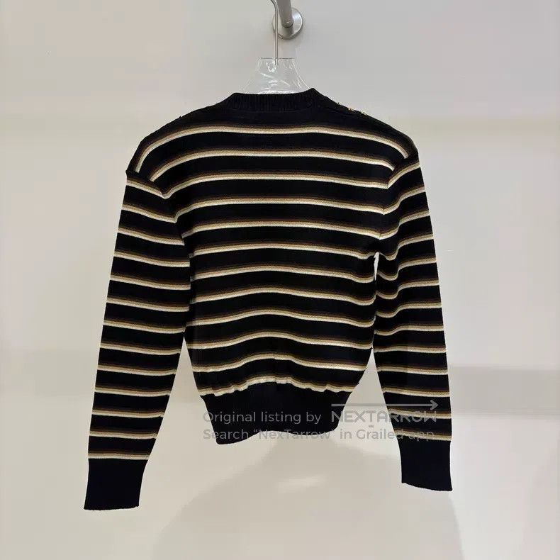 Louis Vuitton Louis Vuitton Black Brown Striped Star Sweater Size S / US 4 / IT 40 - 2 Thumbnail