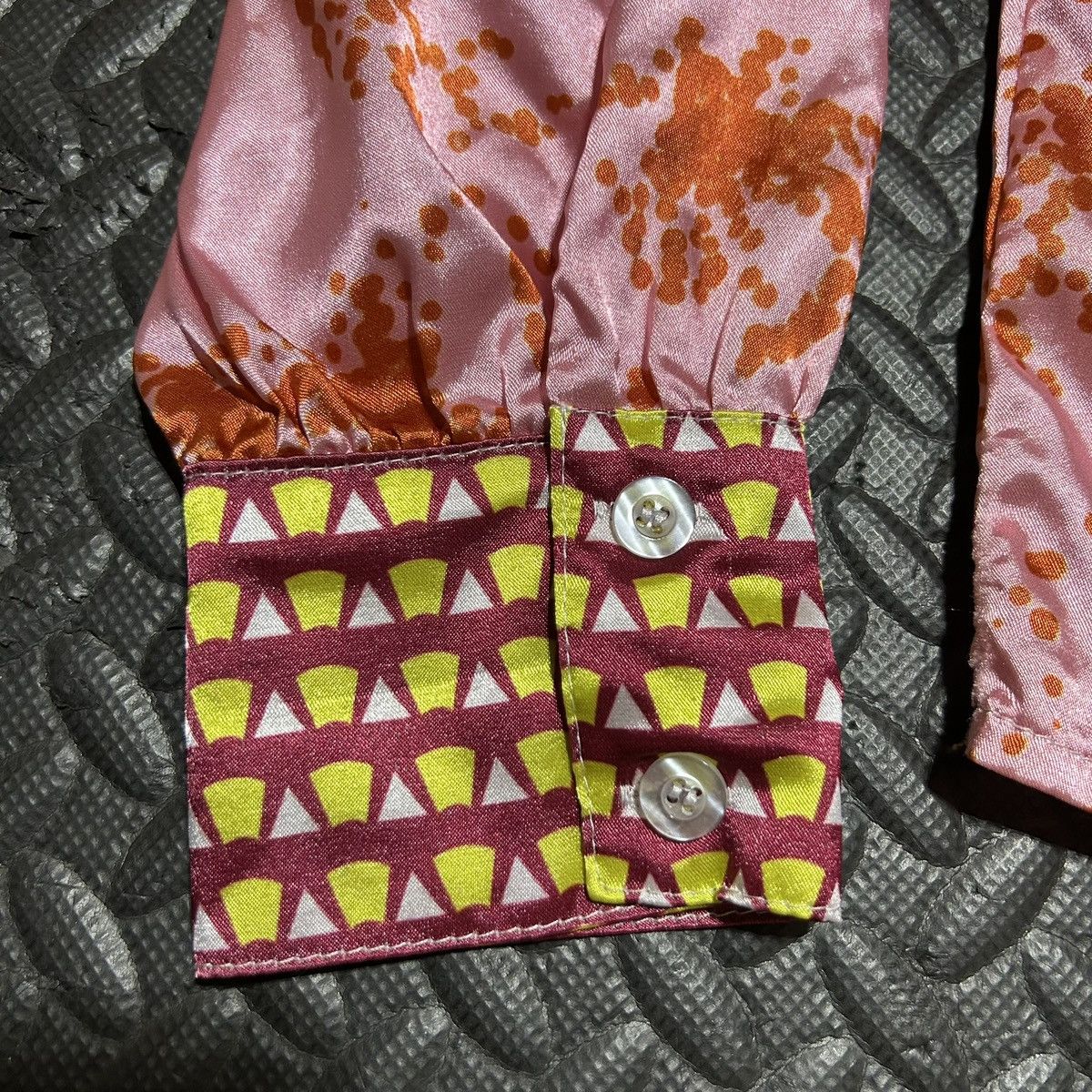 Other OC Order Plus Silky Button Down Shirt Geometric Womens Small Size S / US 4 / IT 40 - 8 Thumbnail