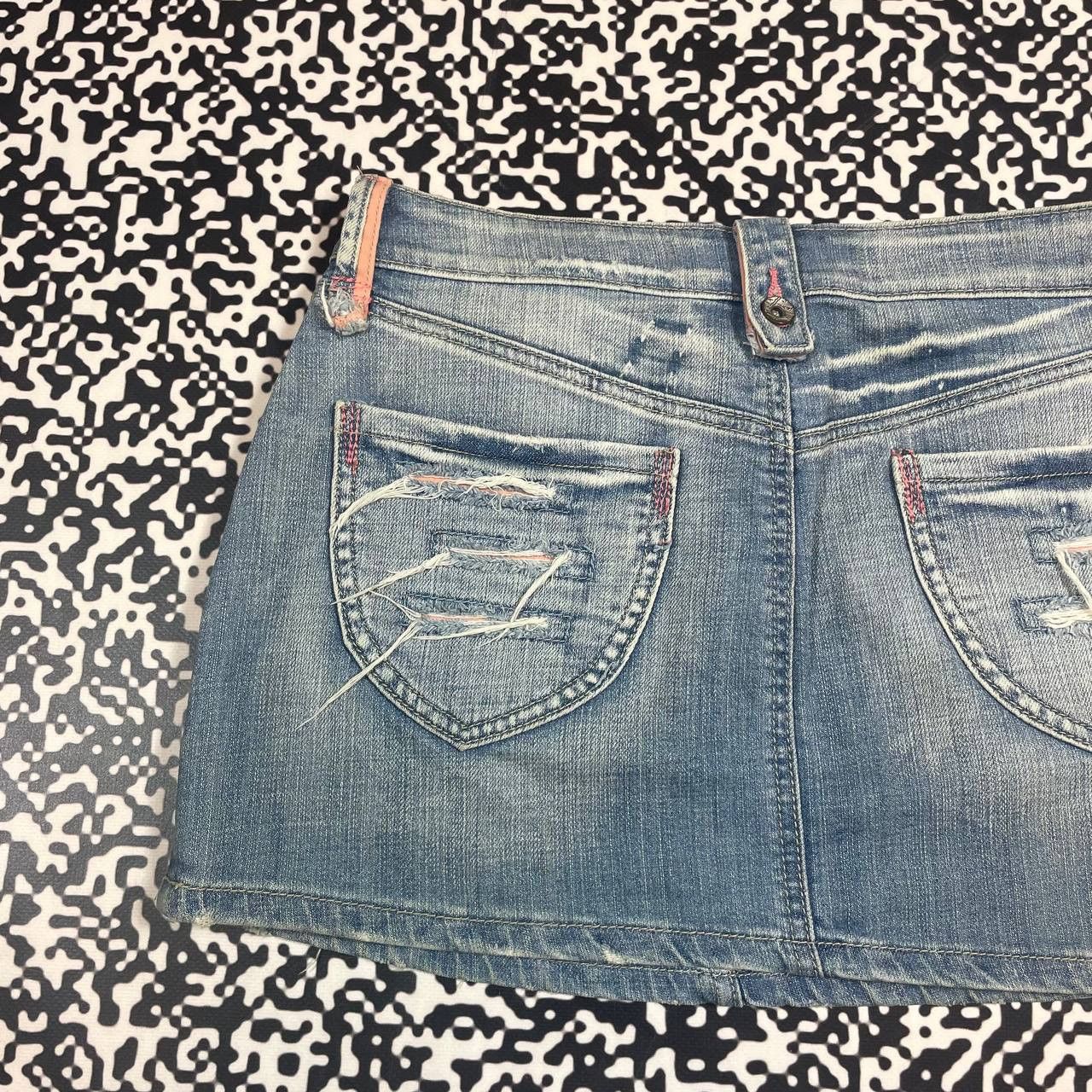 Japanese Brand Vintage Y2K Japanese Distressed Retro Style Mini Skirt Style Size 29" - 10 Thumbnail