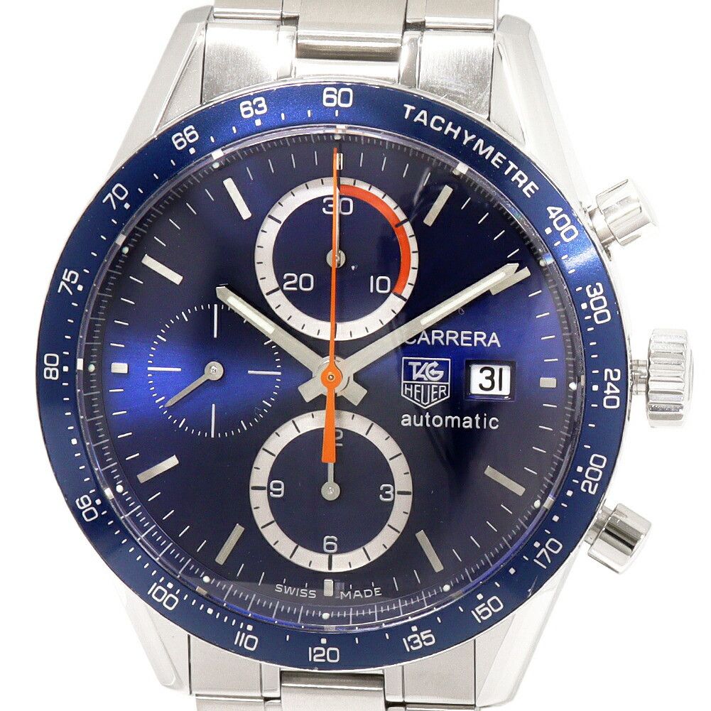 Tag Heuer TAG Heuer Tag Heuer Blue Dial Carrera Chronograph Watch CV2015-3 Metal Automatic CV2015-3 Size ONE SIZE - 1 Thumbnail