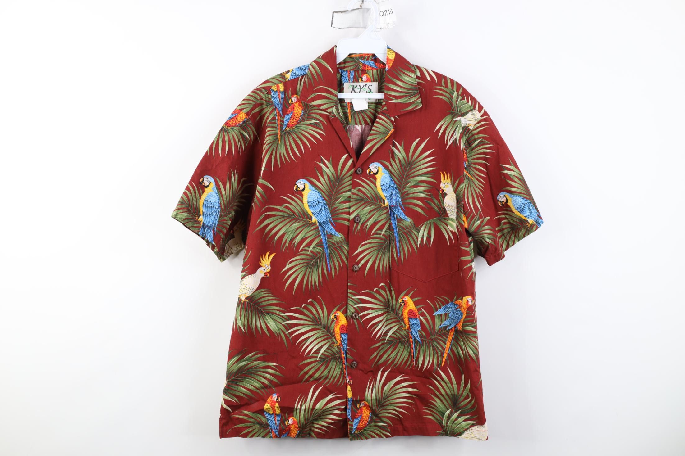 Vintage Vintage 90s Tom Selleck Hawaiian Camp Collar Button Shirt Size US S / EU 44-46 / 1 - 1 Thumbnail