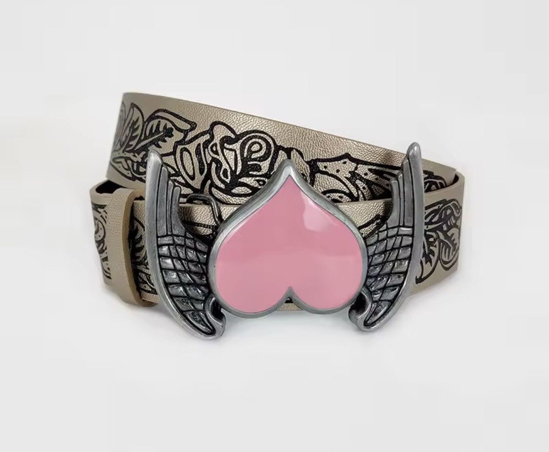 Japanese Brand Y2K Waist Belts Pants Pink Heart Size ONE SIZE - 6 Thumbnail