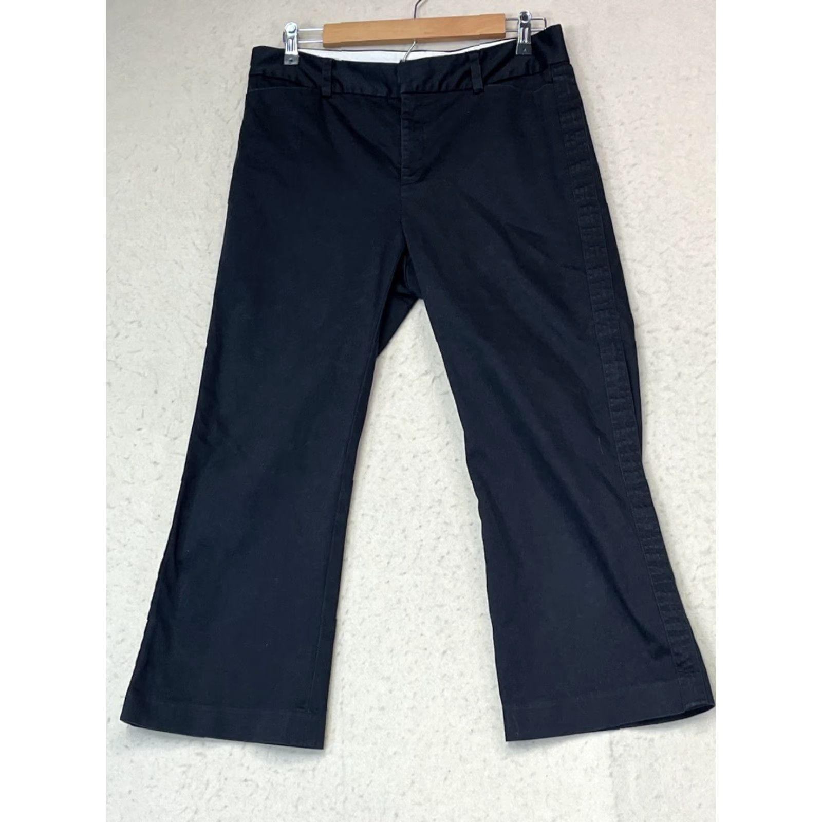 Banana Republic Banana Republic Women Pants Trousers Black Nylon Blend Straight Wide Leg Size 8 Size 30" / US 8 / IT 44 - 2 Thumbnail
